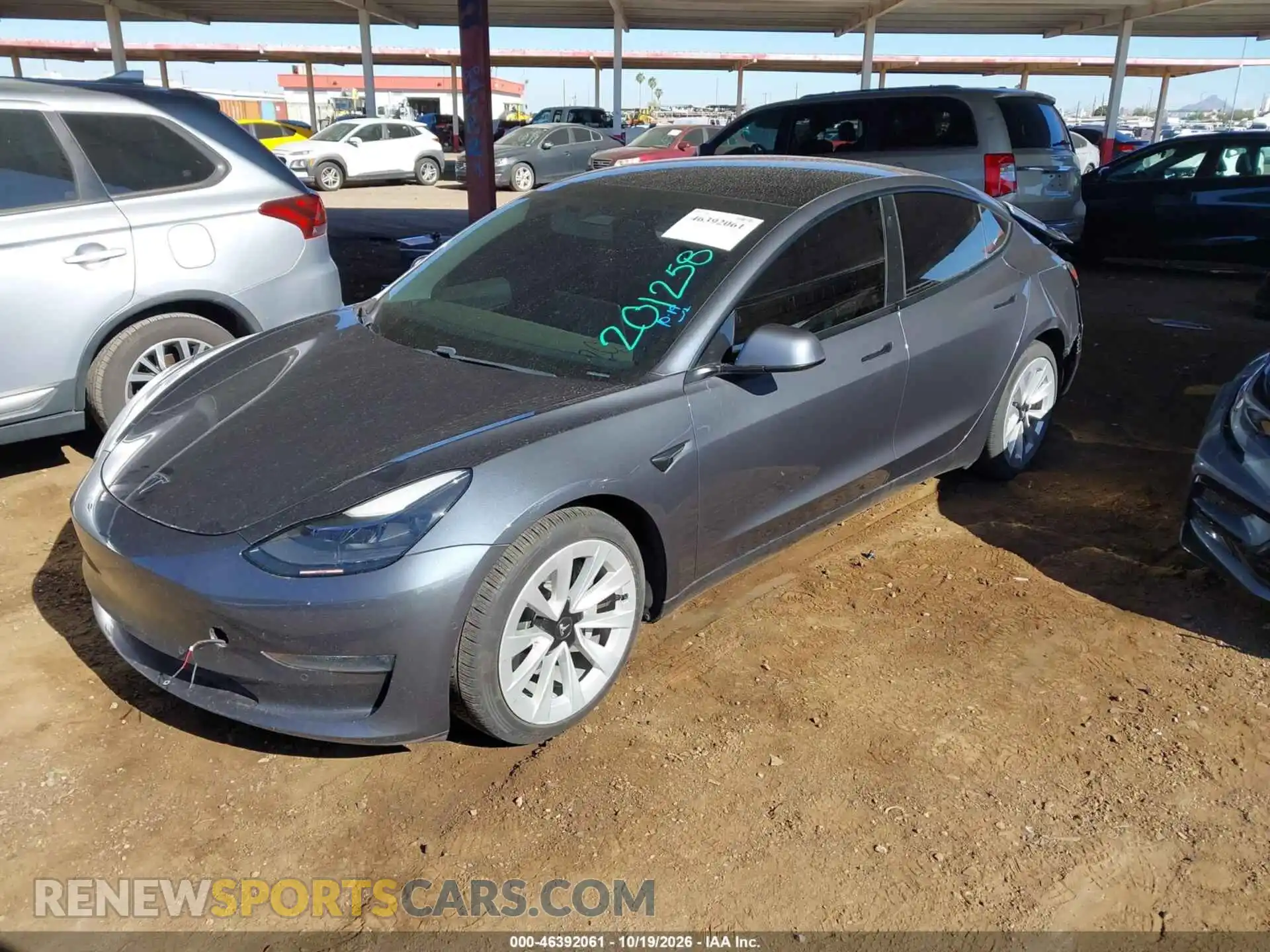 2 Photograph of a damaged car 5YJ3E1EB3MF936684 TESLA MODEL 3 2021
