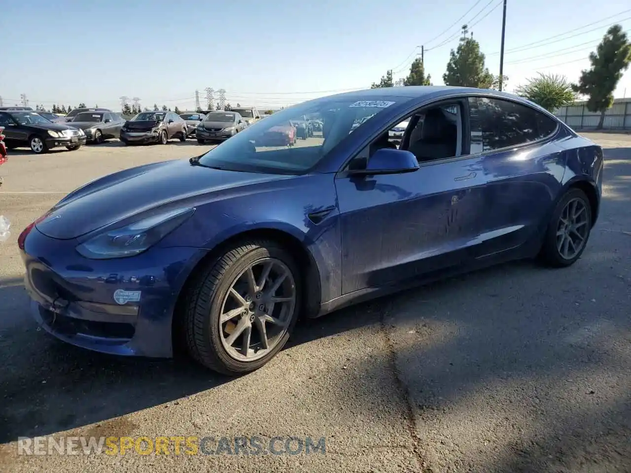 1 Photograph of a damaged car 5YJ3E1EB3MF993127 TESLA MODEL 3 2021