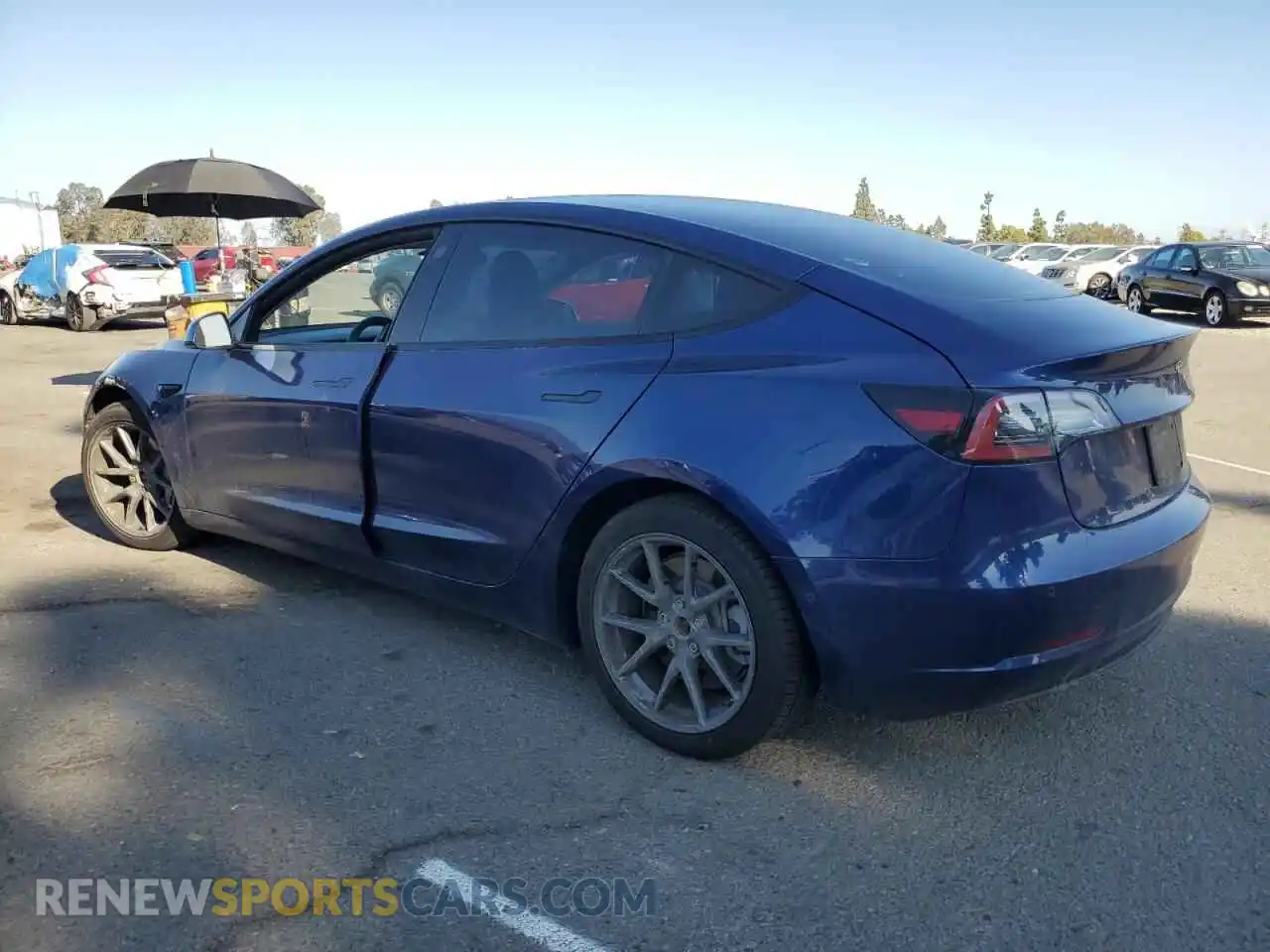2 Photograph of a damaged car 5YJ3E1EB3MF993127 TESLA MODEL 3 2021