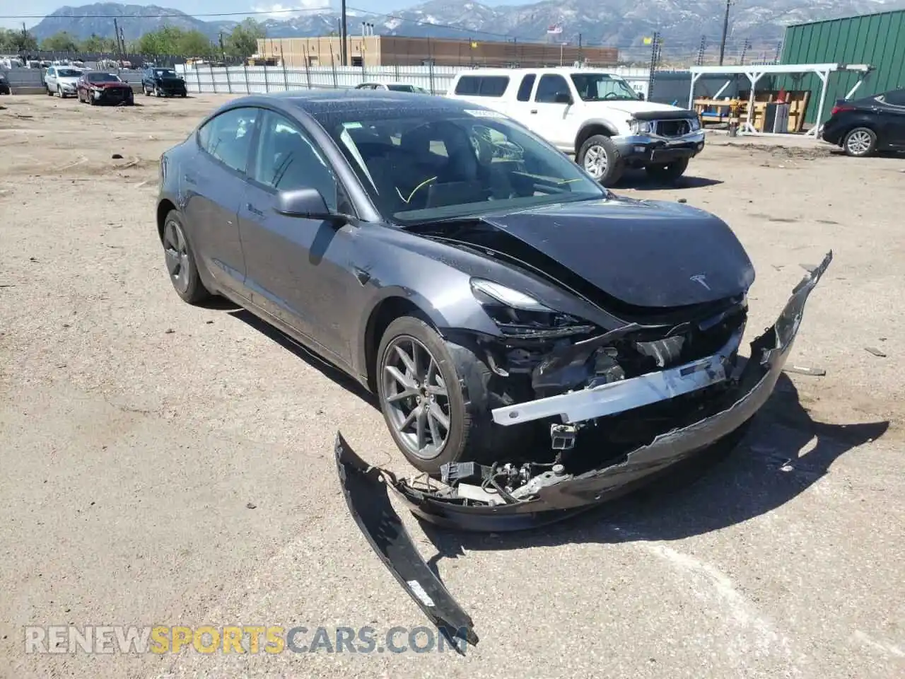 1 Photograph of a damaged car 5YJ3E1EB3MF997808 TESLA MODEL 3 2021