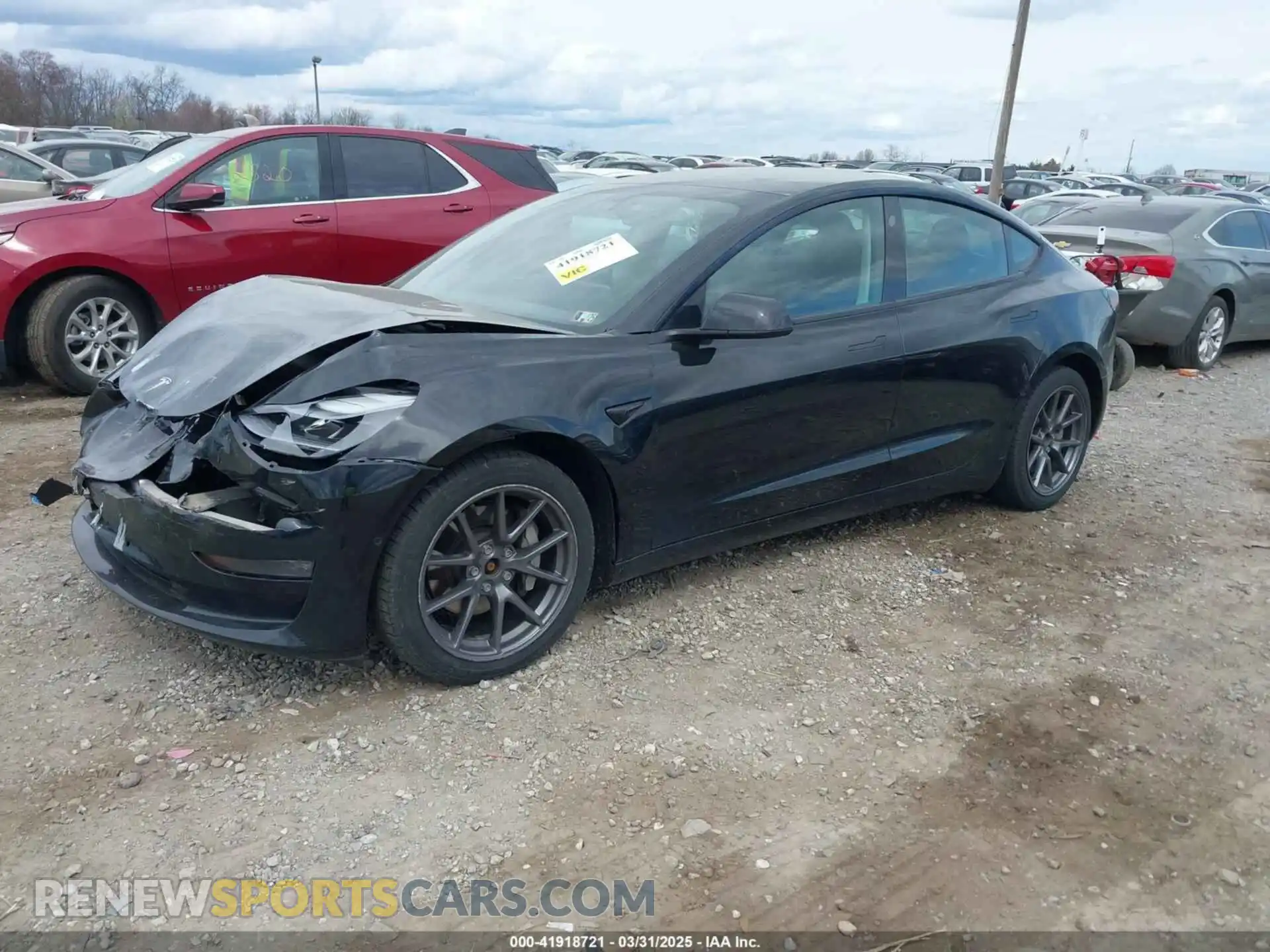 2 fotografías del automóvil dañado 5YJ3E1EB4MF012822 TESLA MODEL 3 2021