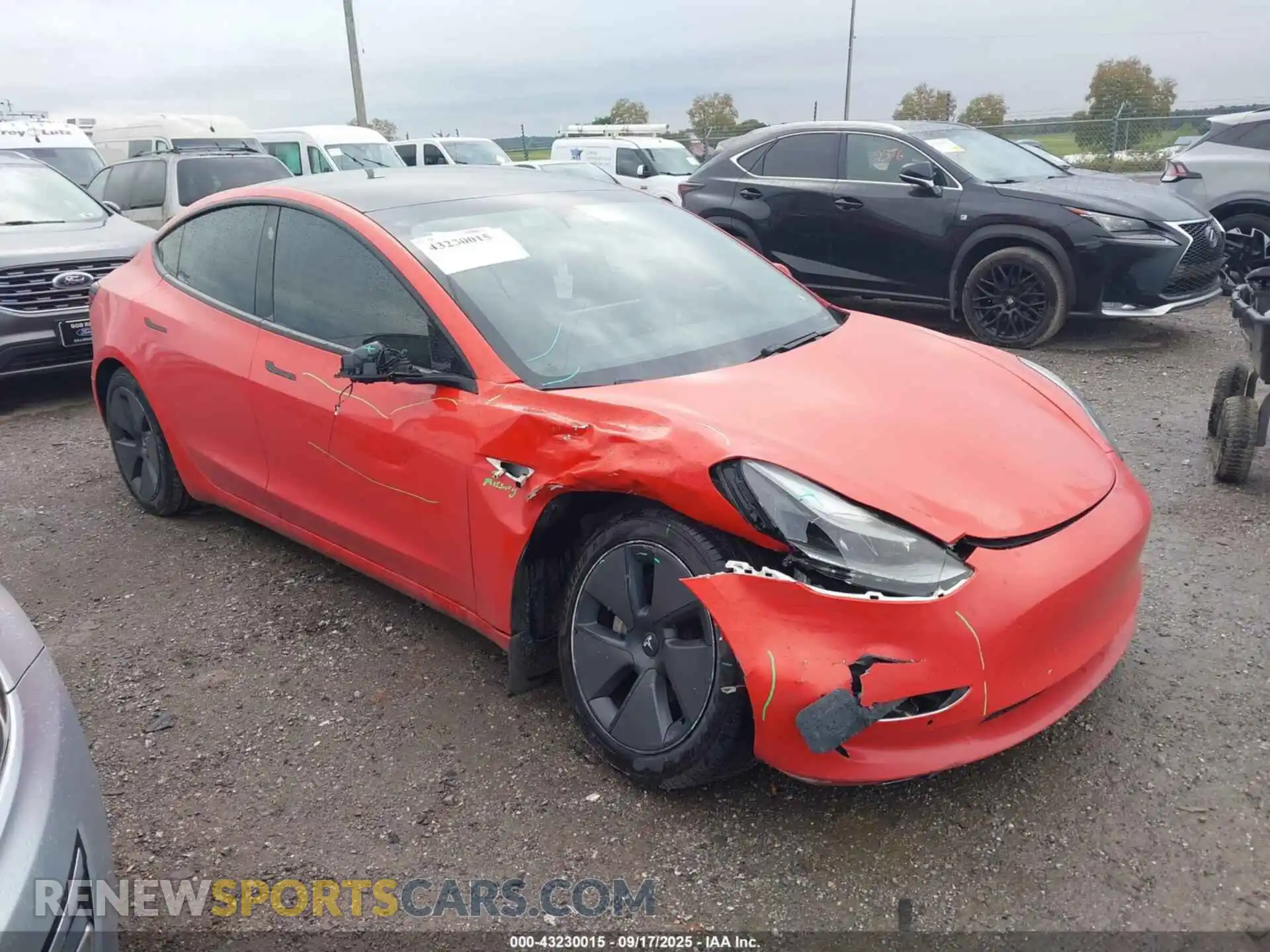 1 Photograph of a damaged car 5YJ3E1EB4MF015011 TESLA MODEL 3 2021