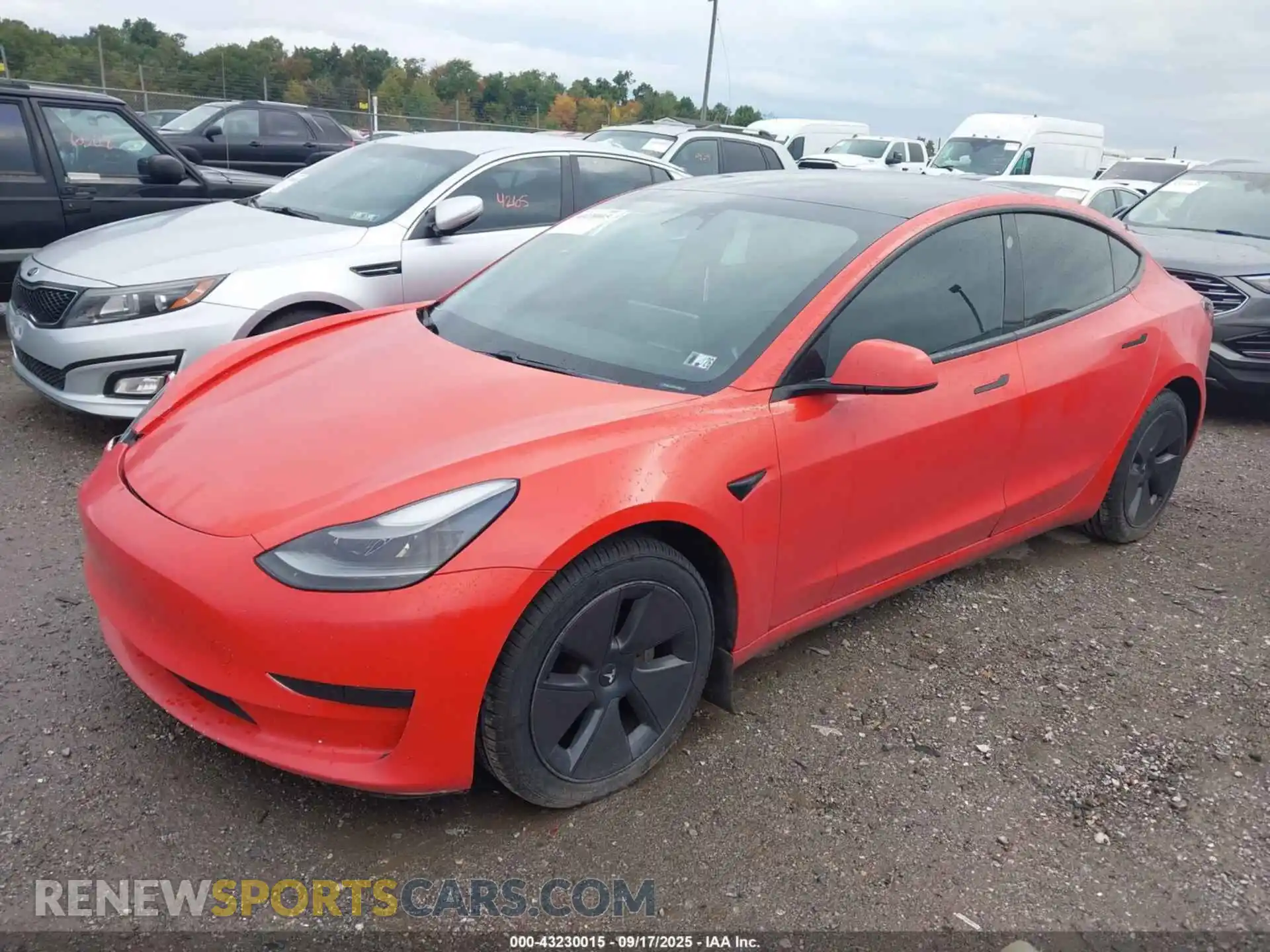 2 Photograph of a damaged car 5YJ3E1EB4MF015011 TESLA MODEL 3 2021