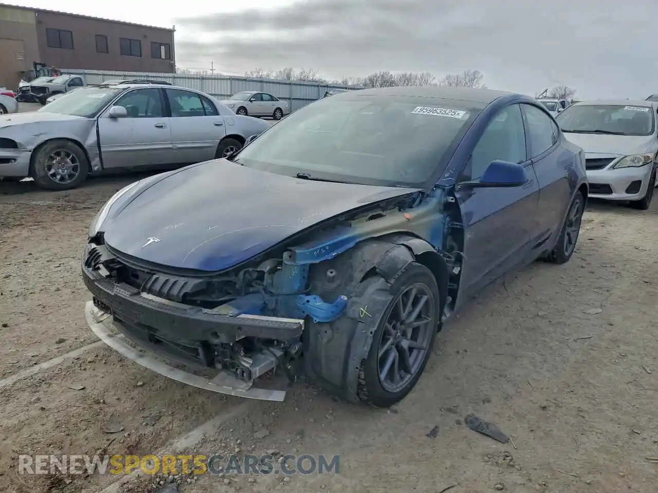 1 Photograph of a damaged car 5YJ3E1EB4MF032827 TESLA MODEL 3 2021