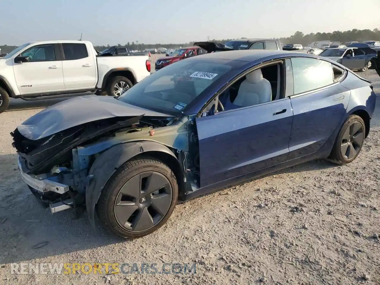 1 Photograph of a damaged car 5YJ3E1EB4MF053483 TESLA MODEL 3 2021