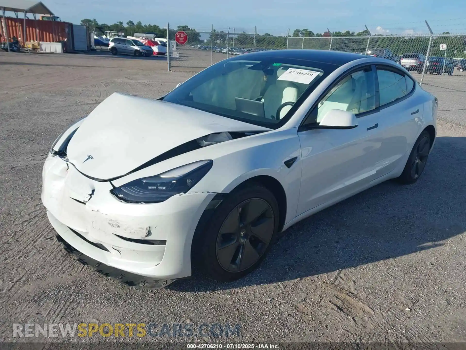 2 Photograph of a damaged car 5YJ3E1EB4MF055329 TESLA MODEL 3 2021