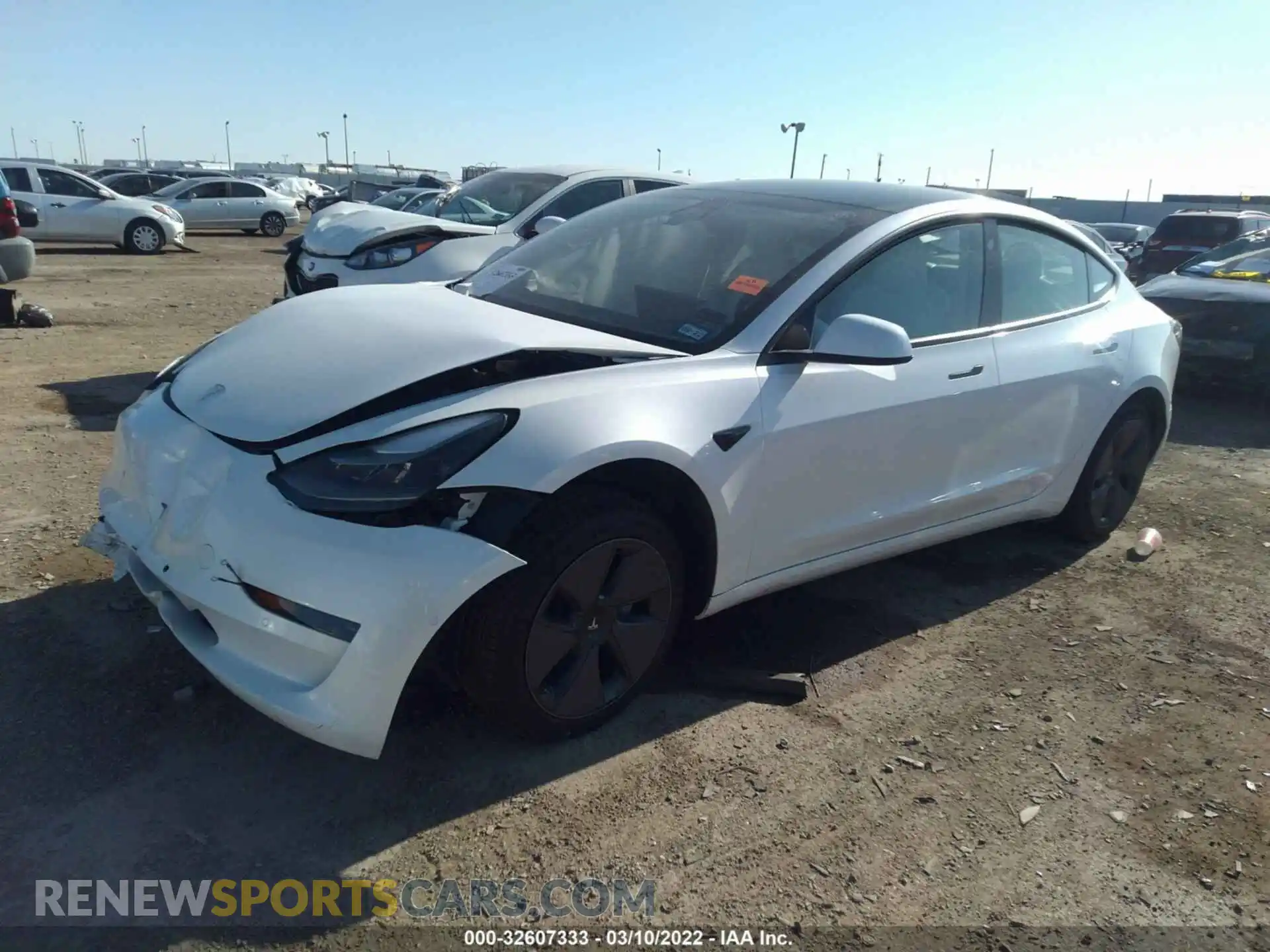 2 Photograph of a damaged car 5YJ3E1EB4MF061969 TESLA MODEL 3 2021