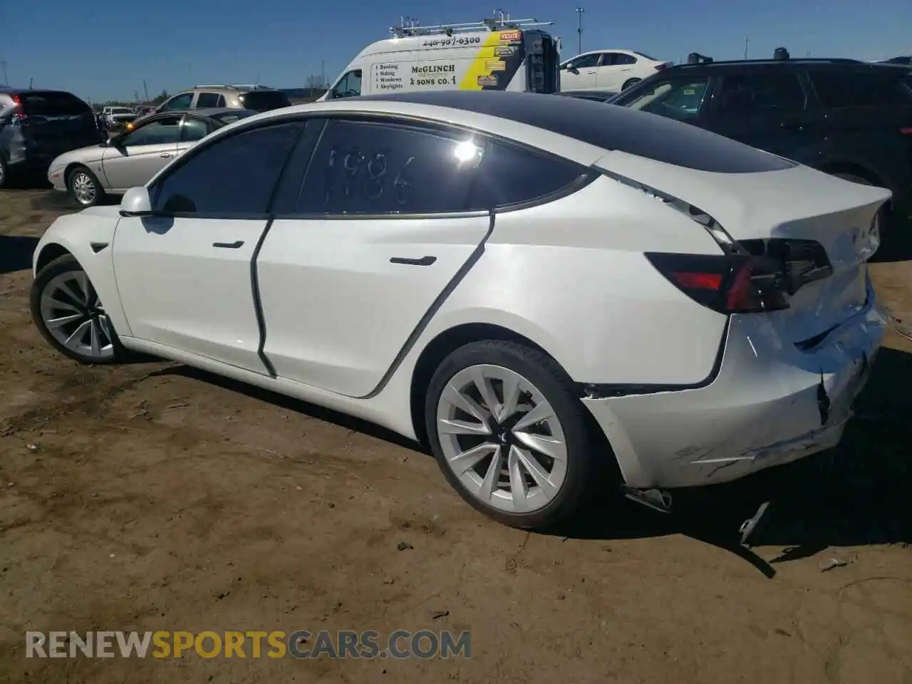 2 Photograph of a damaged car 5YJ3E1EB4MF061986 TESLA MODEL 3 2021