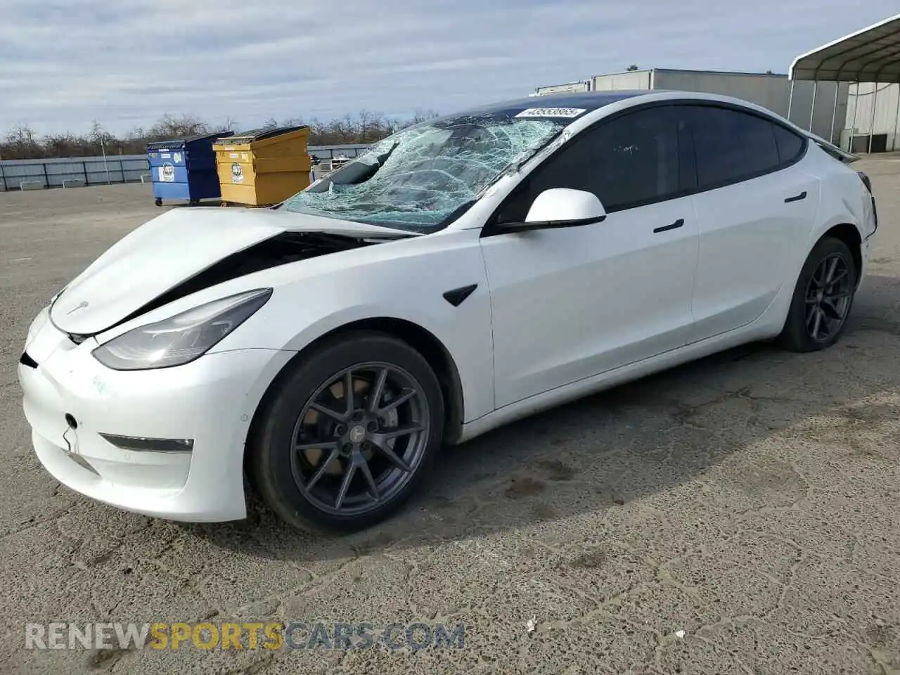 1 Photograph of a damaged car 5YJ3E1EB4MF064841 TESLA MODEL 3 2021