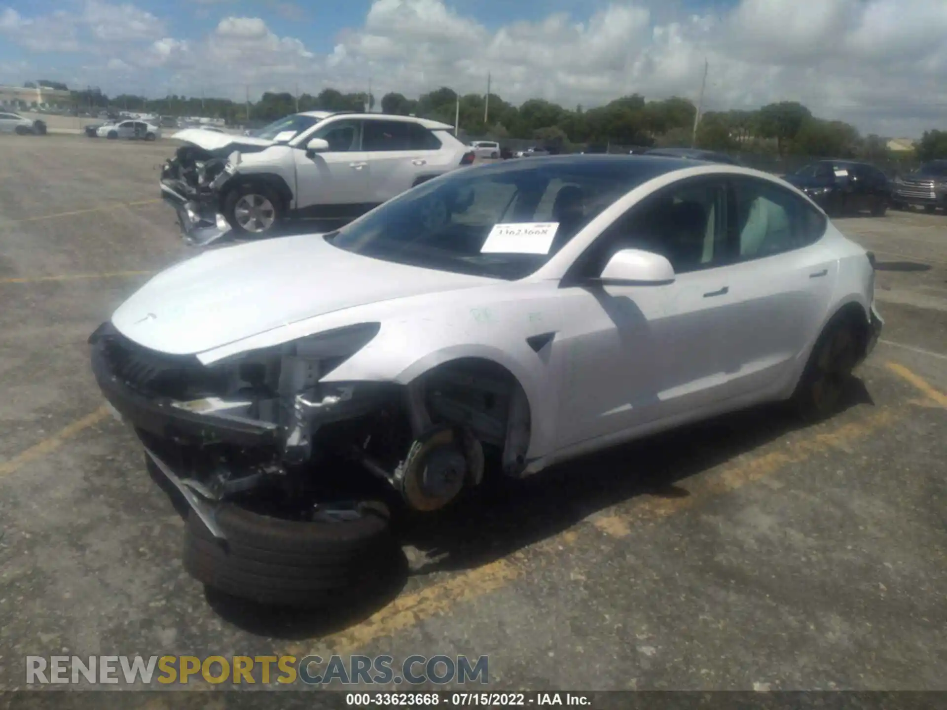 2 Photograph of a damaged car 5YJ3E1EB4MF094888 TESLA MODEL 3 2021