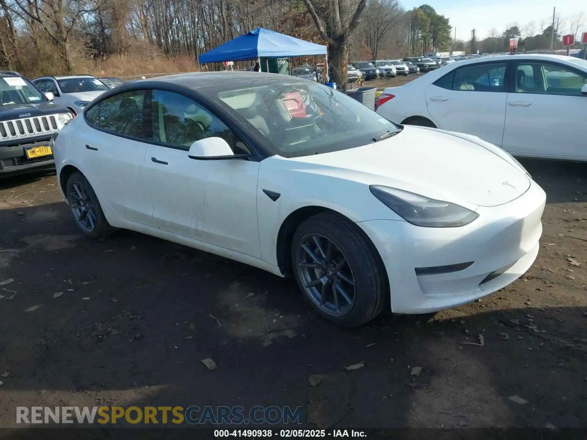 1 Фотография поврежденного автомобиля 5YJ3E1EB4MF099217 TESLA MODEL 3 2021