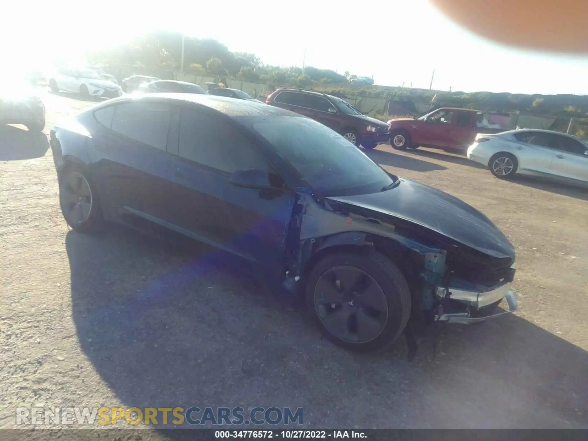 1 Photograph of a damaged car 5YJ3E1EB4MF858612 TESLA MODEL 3 2021