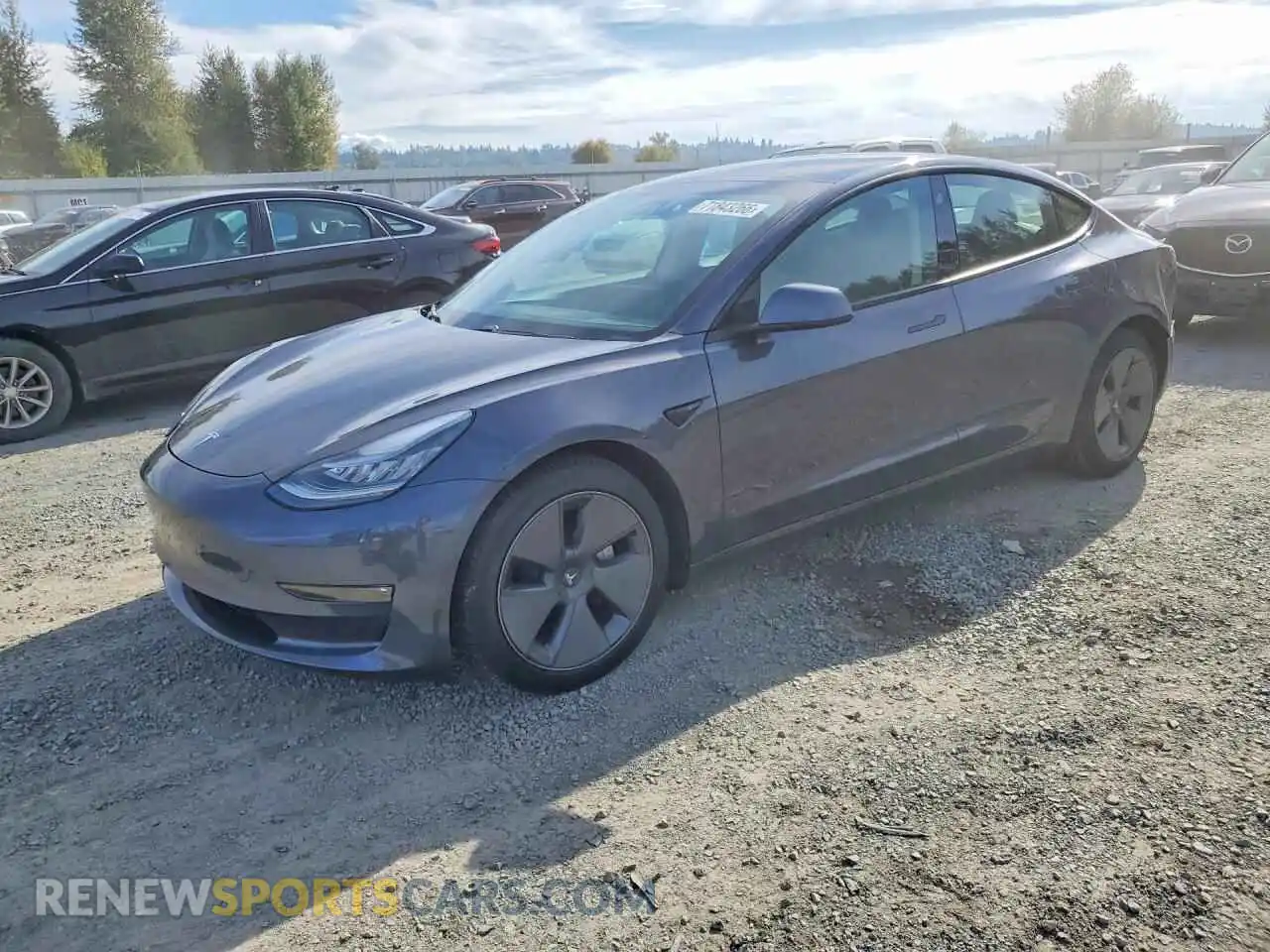 1 Фотография поврежденного автомобиля 5YJ3E1EB4MF862000 TESLA MODEL 3 2021