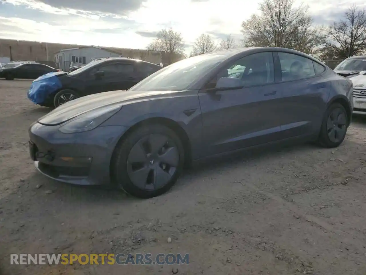 1 Photograph of a damaged car 5YJ3E1EB4MF869335 TESLA MODEL 3 2021