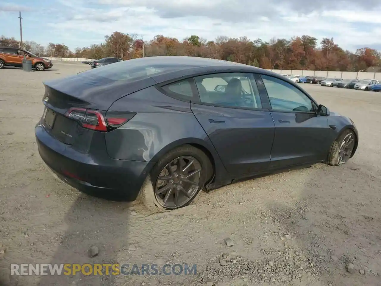 3 Photograph of a damaged car 5YJ3E1EB4MF869335 TESLA MODEL 3 2021