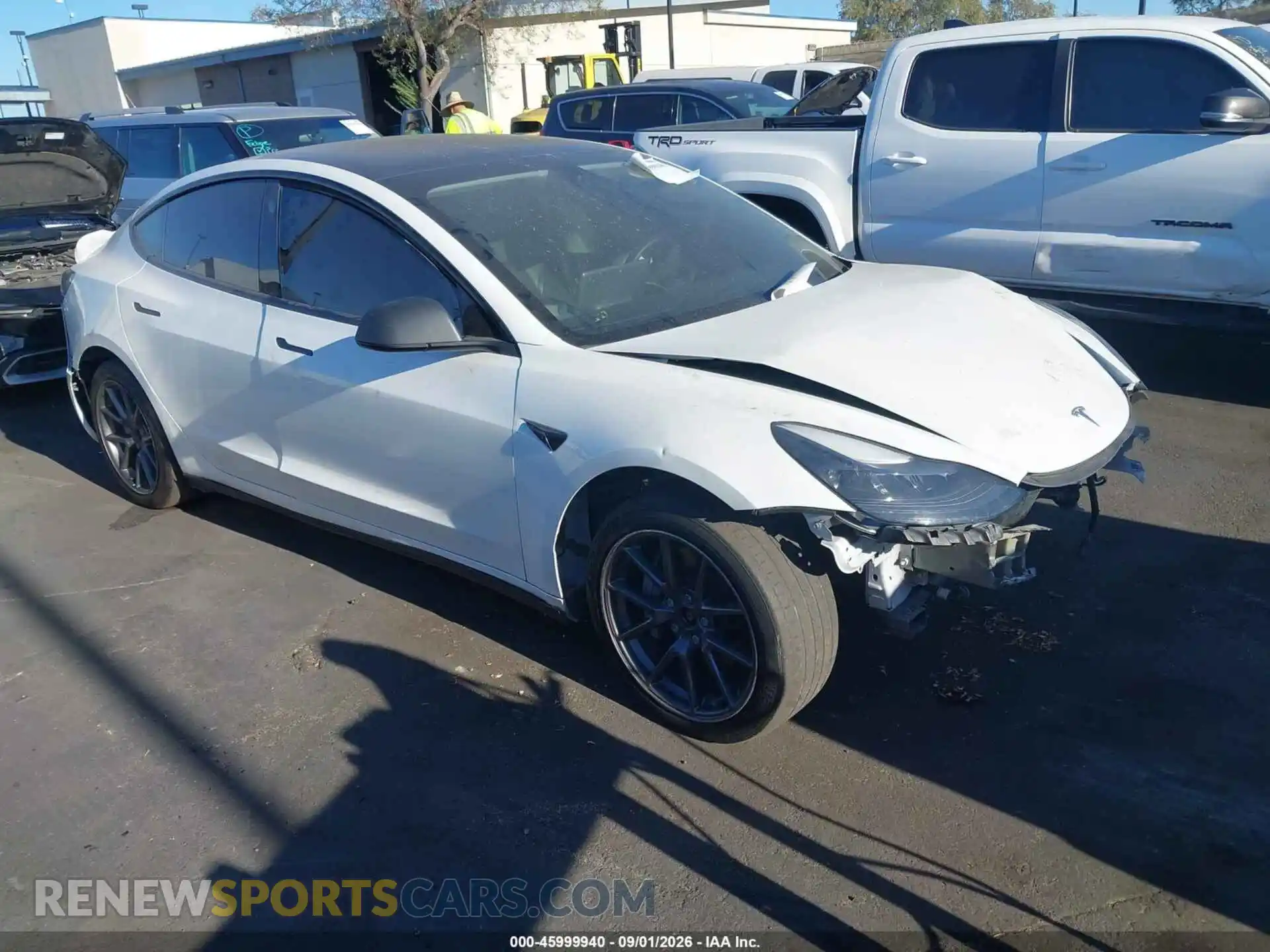 1 Photograph of a damaged car 5YJ3E1EB4MF879010 TESLA MODEL 3 2021