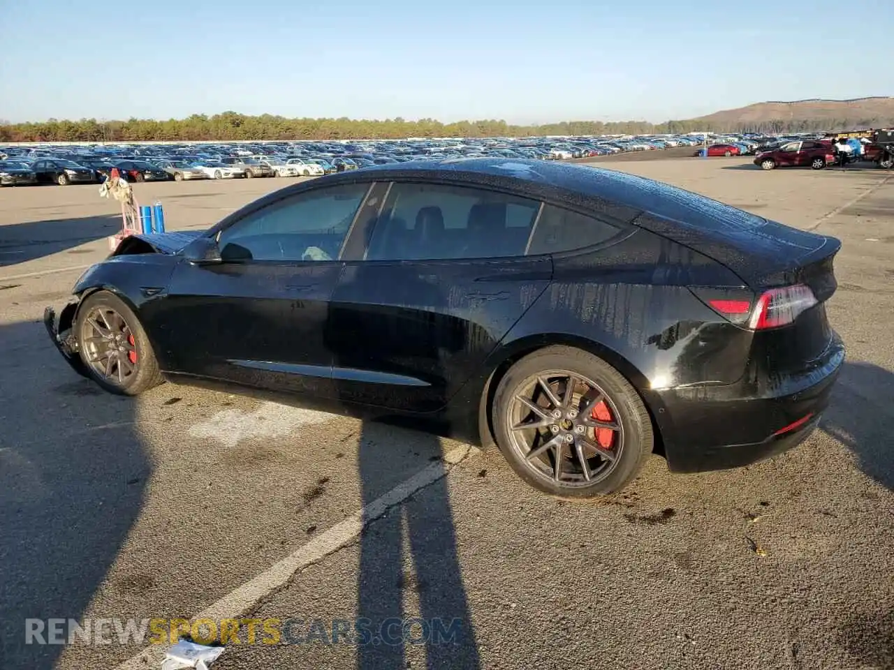 2 Photograph of a damaged car 5YJ3E1EB4MF903175 TESLA MODEL 3 2021