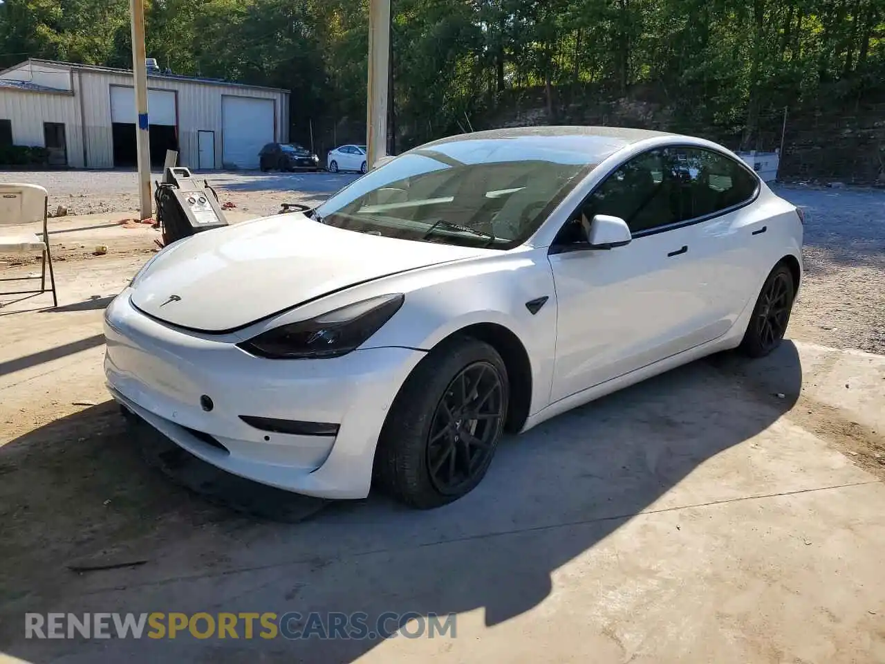 1 Photograph of a damaged car 5YJ3E1EB4MF903306 TESLA MODEL 3 2021