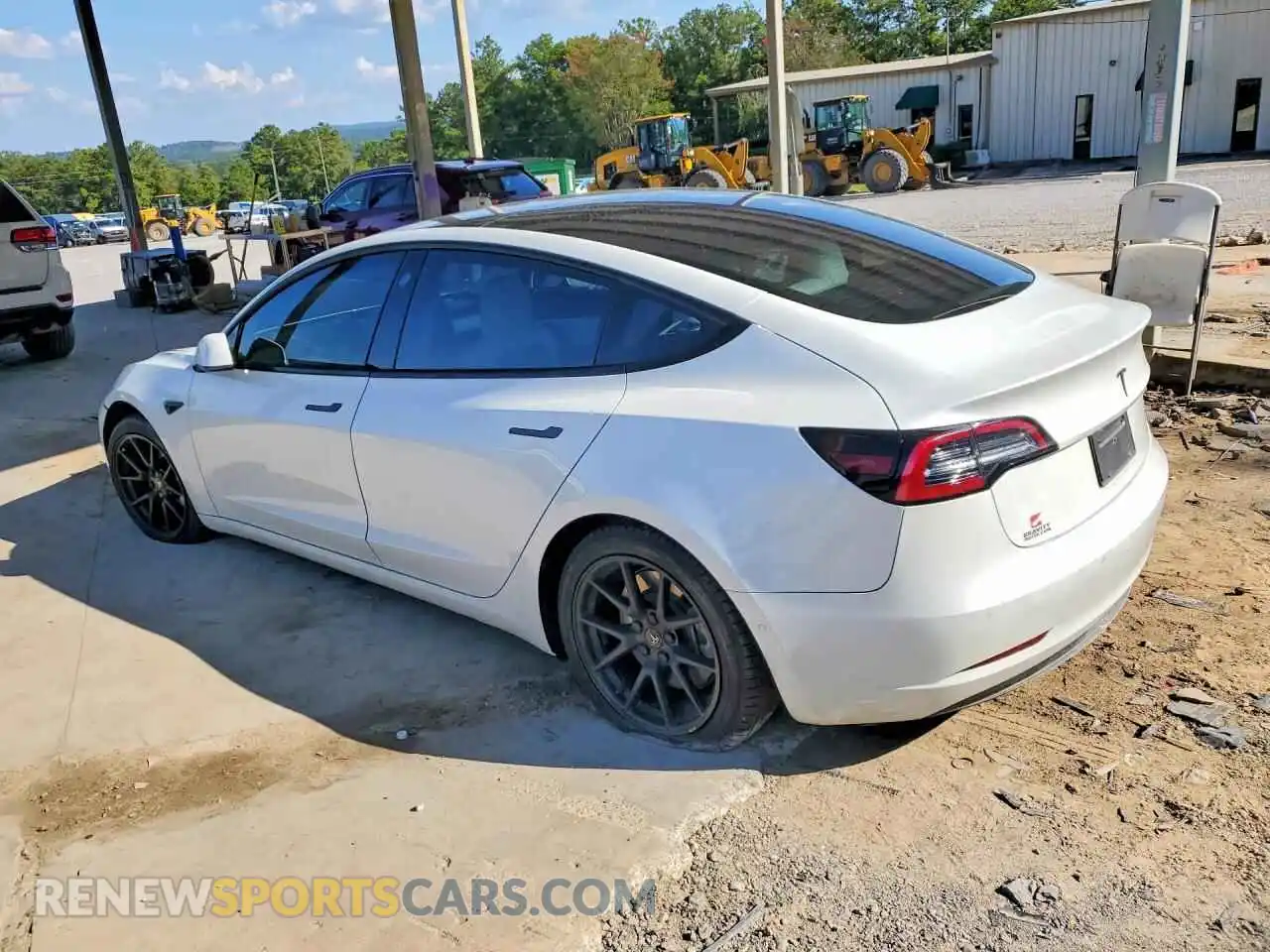 2 Photograph of a damaged car 5YJ3E1EB4MF903306 TESLA MODEL 3 2021