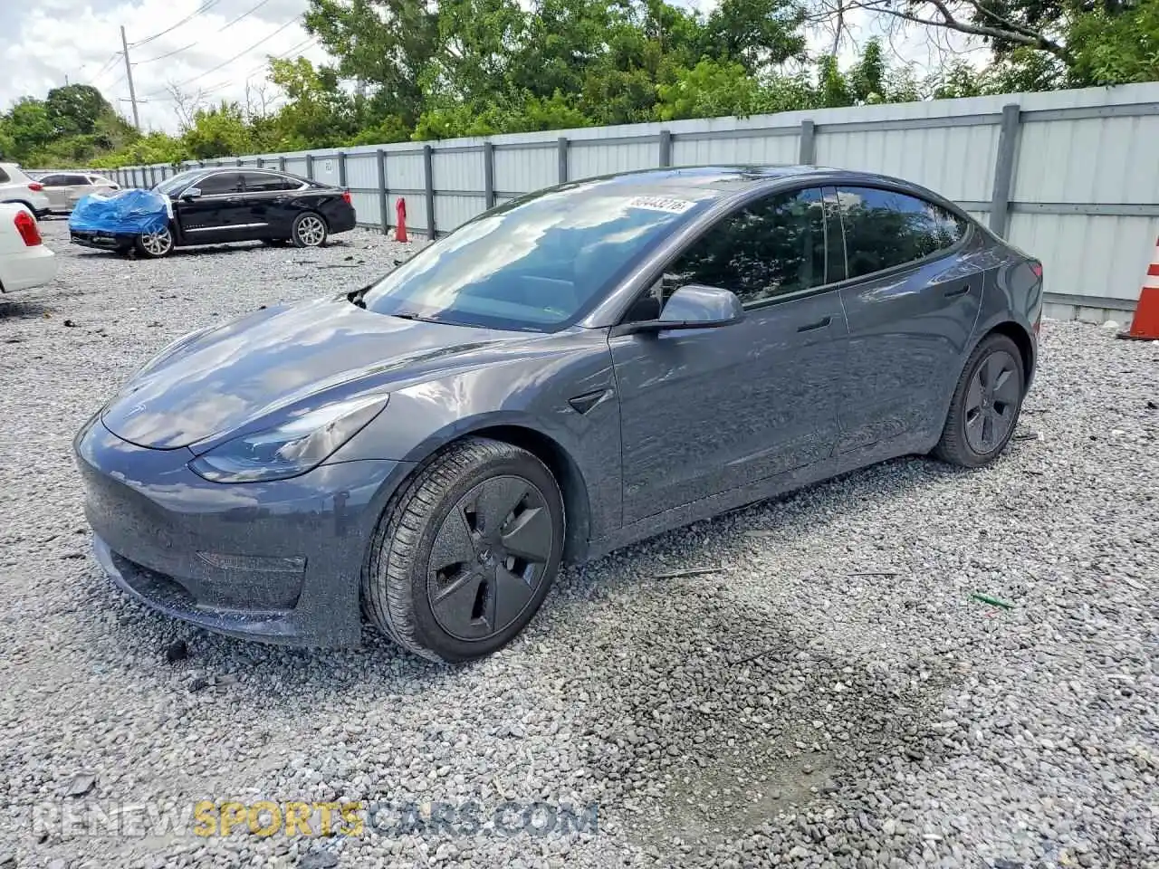 1 Photograph of a damaged car 5YJ3E1EB4MF919120 TESLA MODEL 3 2021