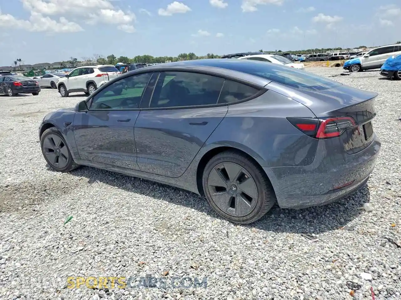 2 Photograph of a damaged car 5YJ3E1EB4MF919120 TESLA MODEL 3 2021
