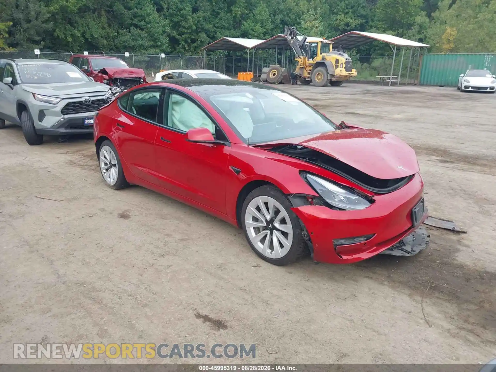1 Photograph of a damaged car 5YJ3E1EB4MF924916 TESLA MODEL 3 2021