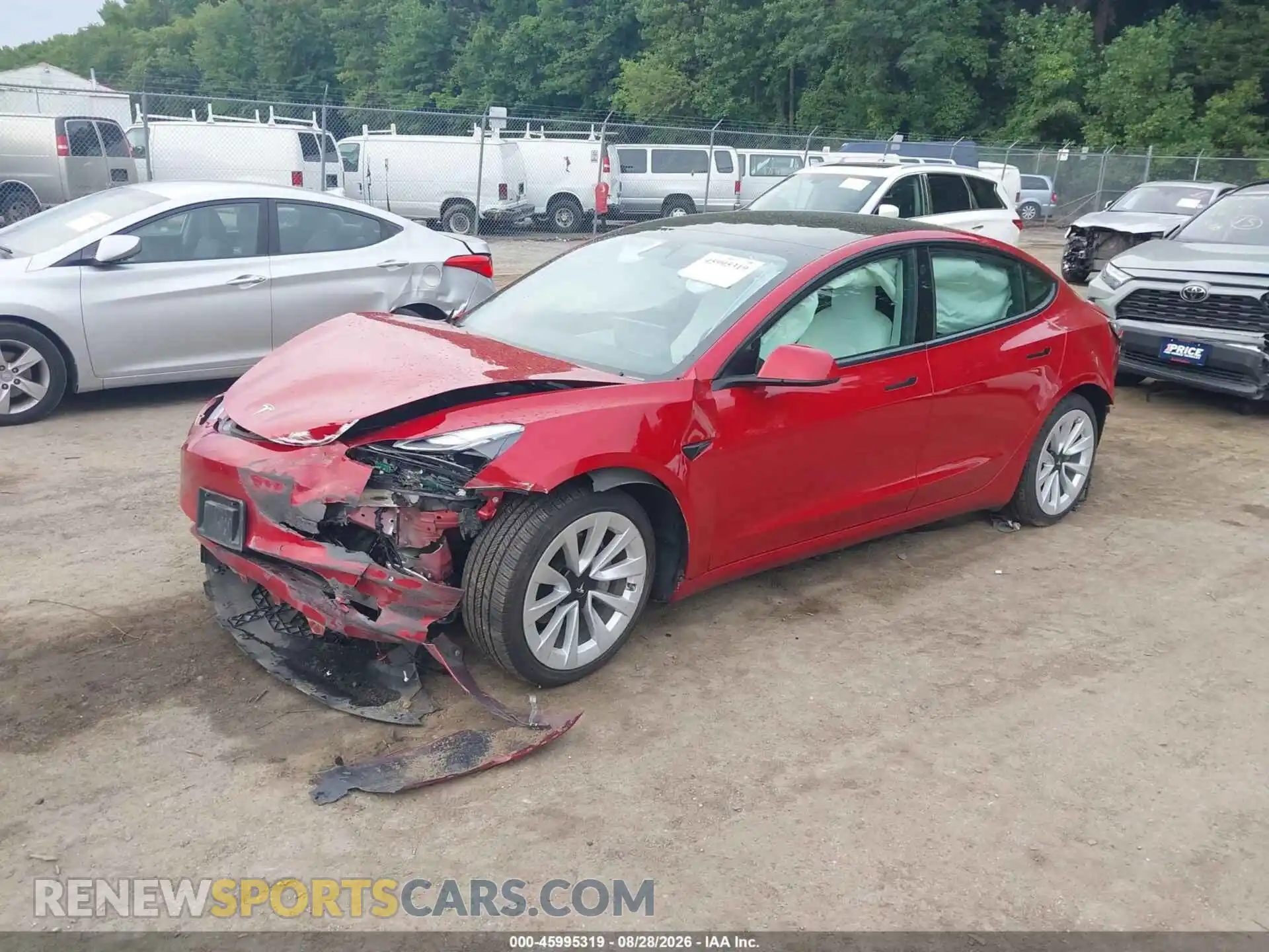 2 Photograph of a damaged car 5YJ3E1EB4MF924916 TESLA MODEL 3 2021