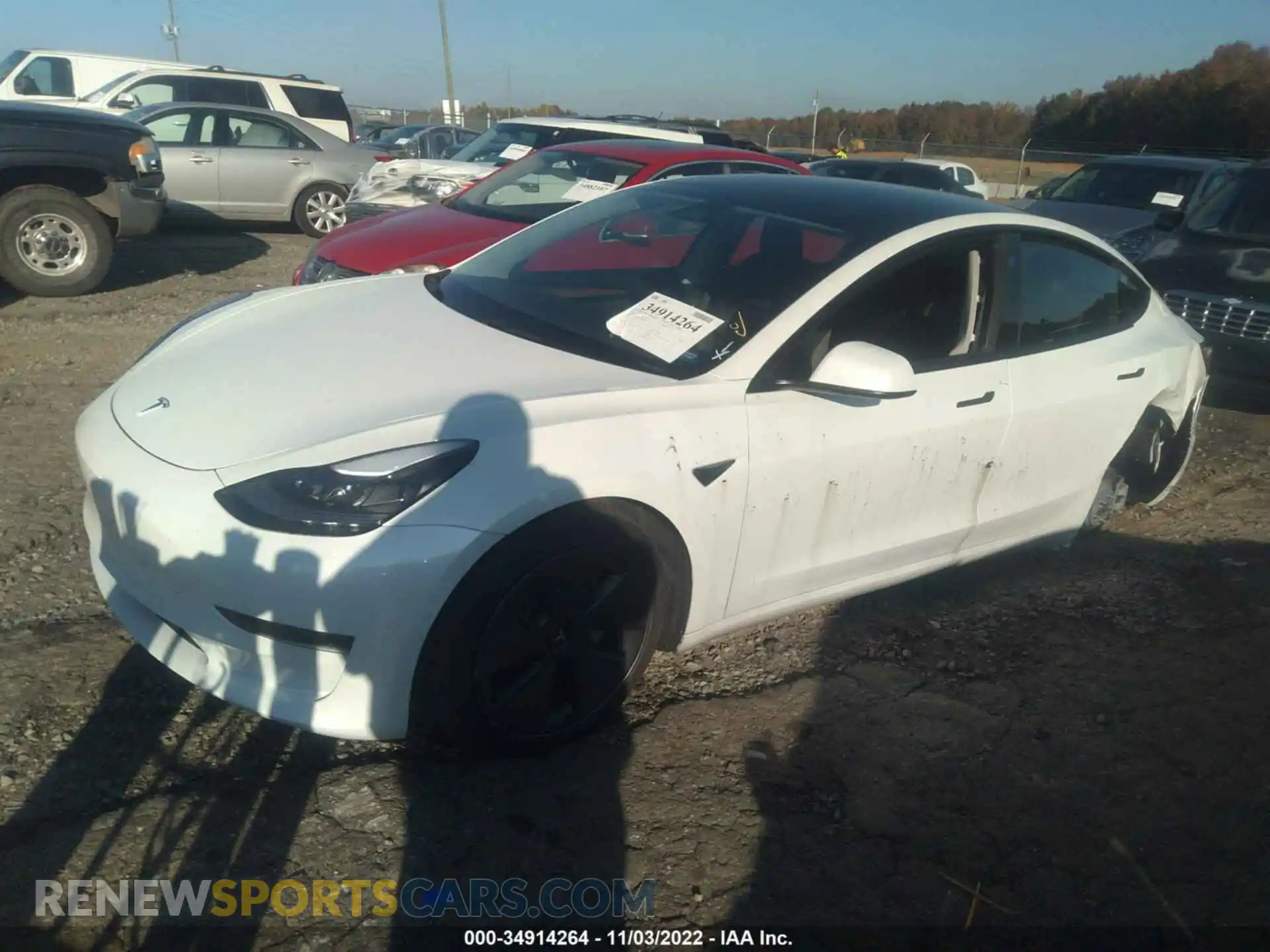 2 Photograph of a damaged car 5YJ3E1EB4MF988308 TESLA MODEL 3 2021