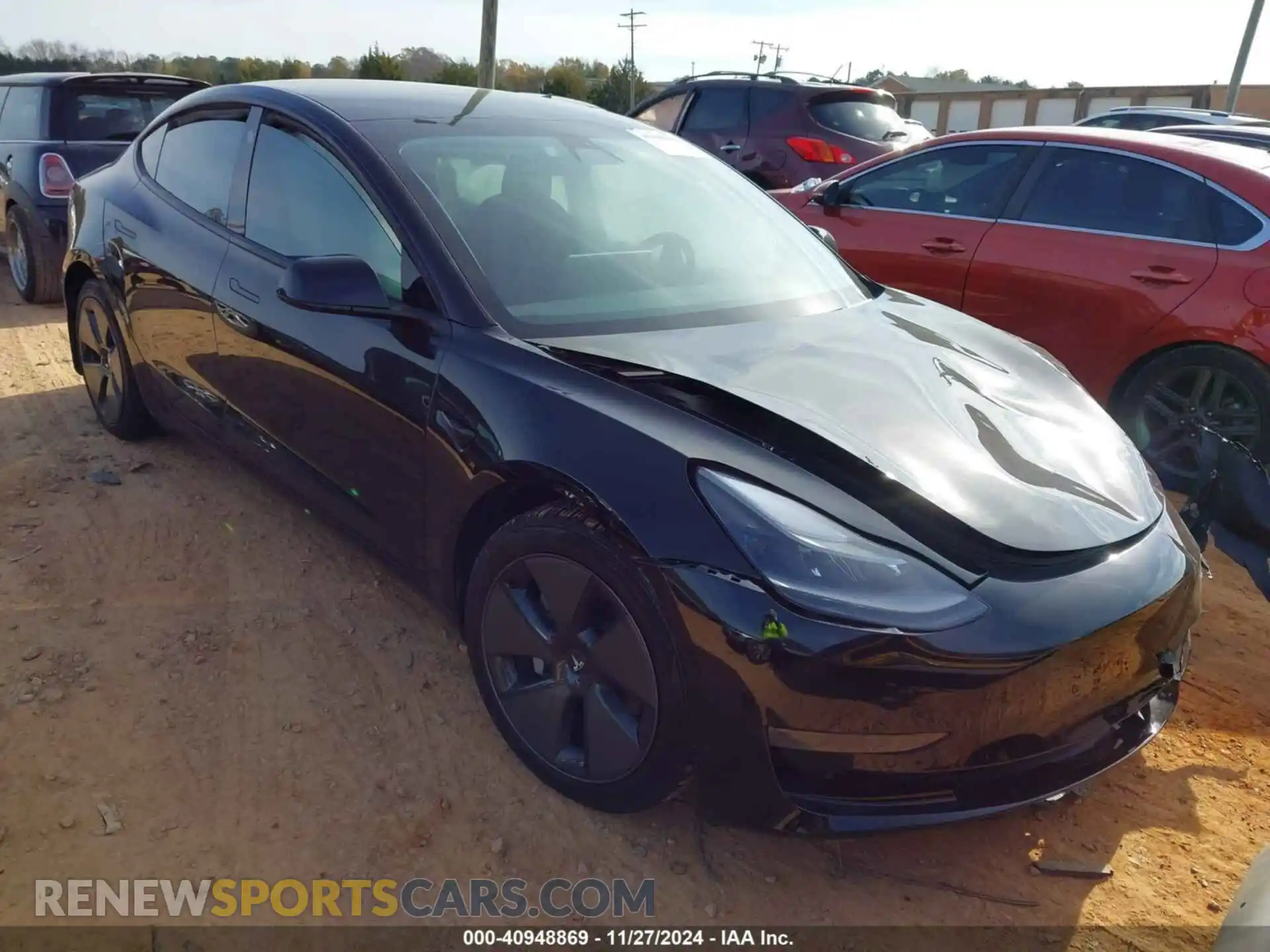 1 Photograph of a damaged car 5YJ3E1EB4MF992178 TESLA MODEL 3 2021