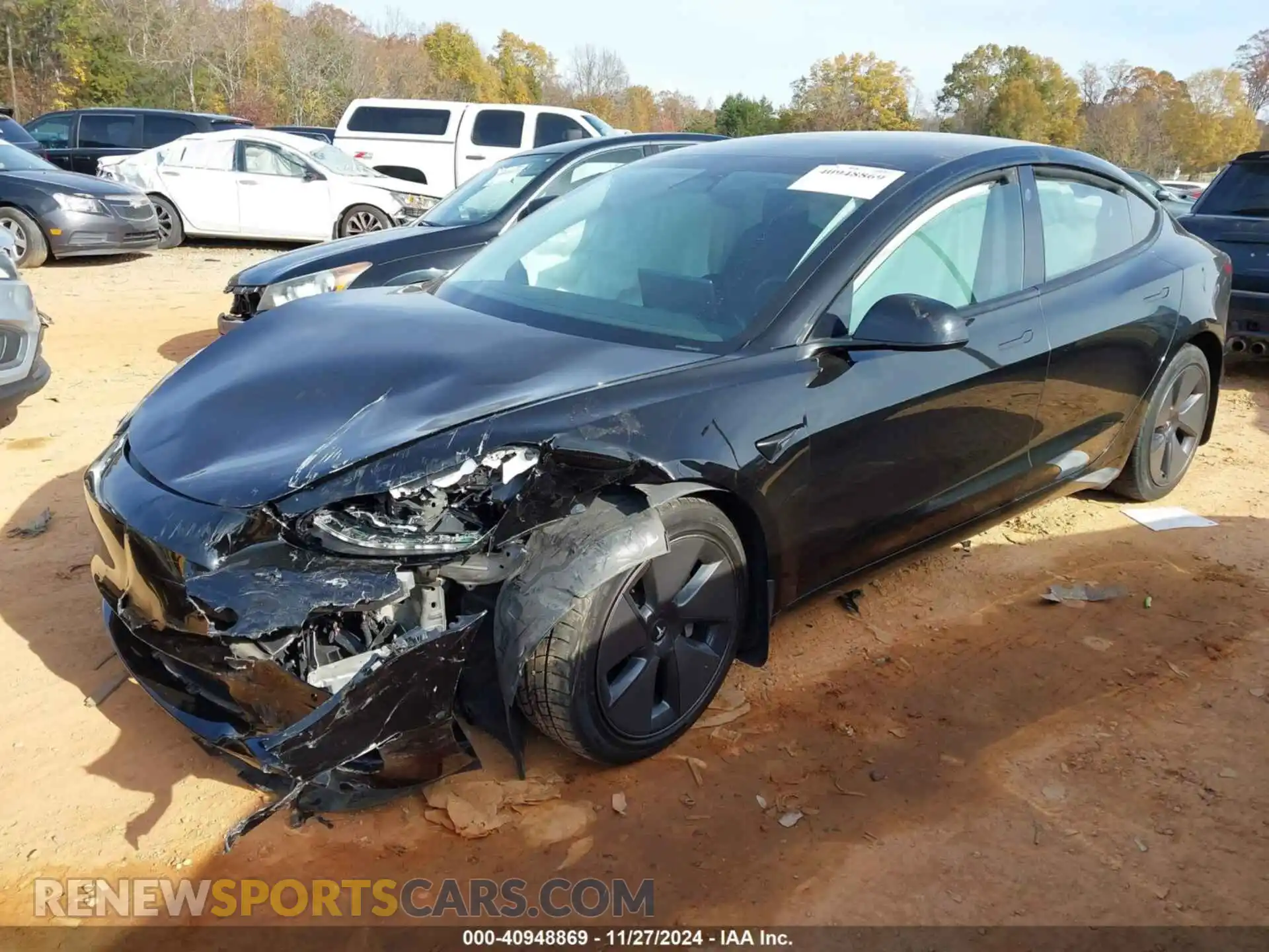 2 Photograph of a damaged car 5YJ3E1EB4MF992178 TESLA MODEL 3 2021