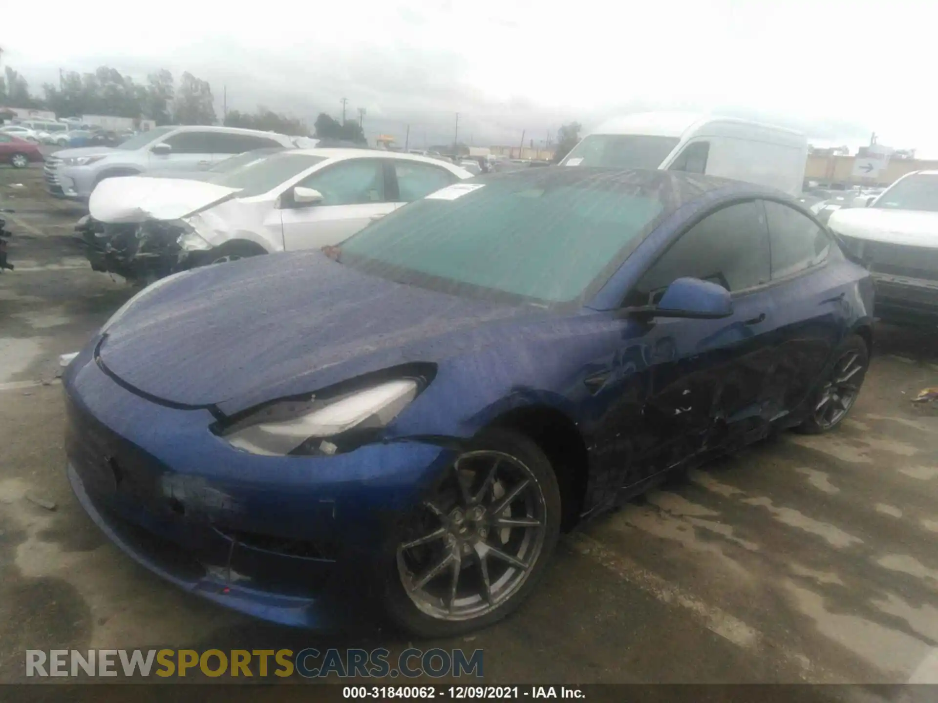2 Photograph of a damaged car 5YJ3E1EB5MF006625 TESLA MODEL 3 2021