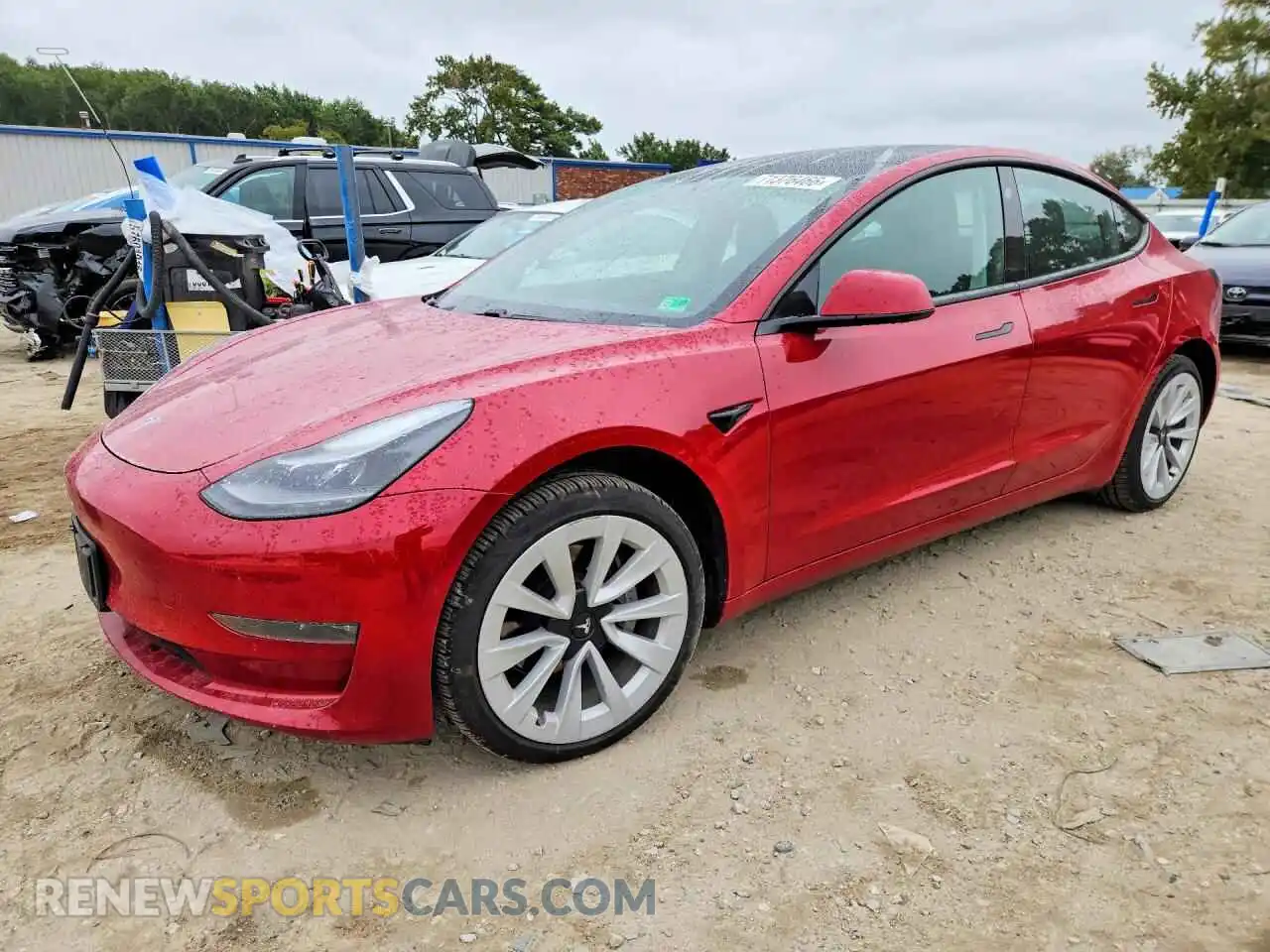 1 Photograph of a damaged car 5YJ3E1EB5MF054397 TESLA MODEL 3 2021