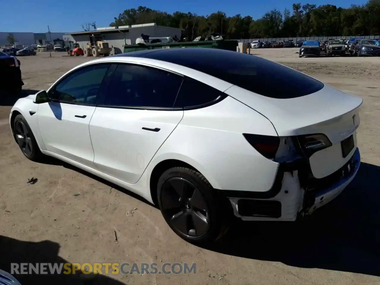 2 Photograph of a damaged car 5YJ3E1EB5MF054657 TESLA MODEL 3 2021