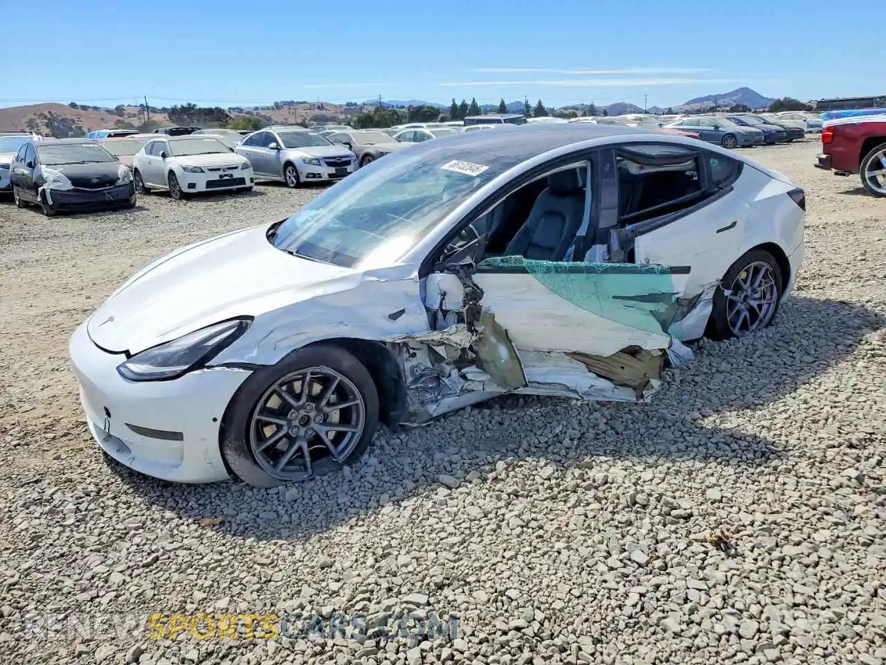 1 fotografías del automóvil dañado 5YJ3E1EB5MF072656 TESLA MODEL 3 2021