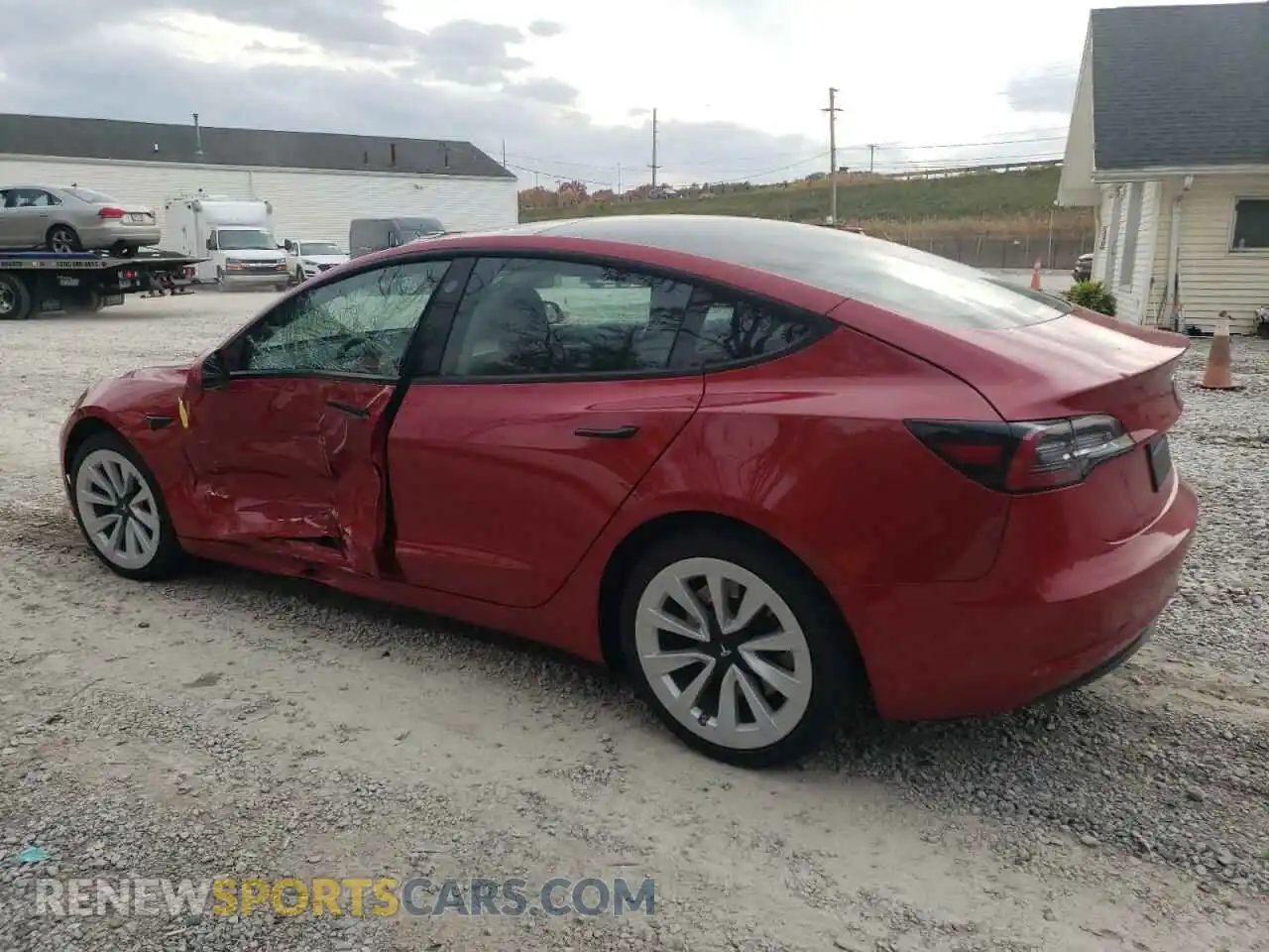 2 Photograph of a damaged car 5YJ3E1EB5MF079672 TESLA MODEL 3 2021