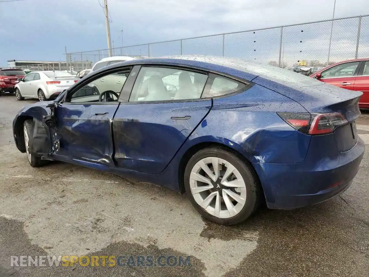 2 Photograph of a damaged car 5YJ3E1EB5MF081440 TESLA MODEL 3 2021