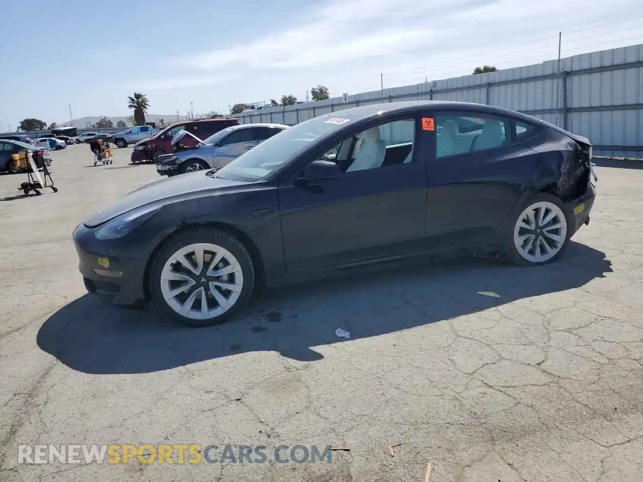 1 Photograph of a damaged car 5YJ3E1EB5MF082975 TESLA MODEL 3 2021