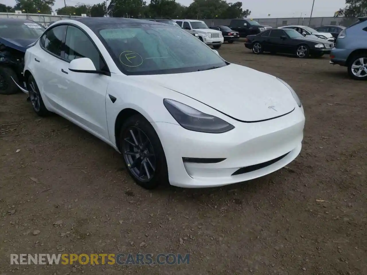 1 fotografías del automóvil dañado 5YJ3E1EB5MF085858 TESLA MODEL 3 2021