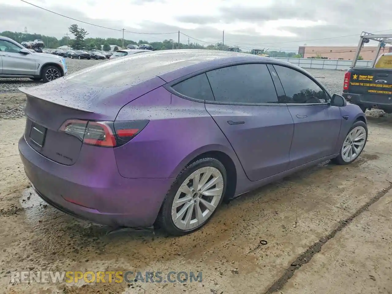 3 fotografías del automóvil dañado 5YJ3E1EB5MF094799 TESLA MODEL 3 2021