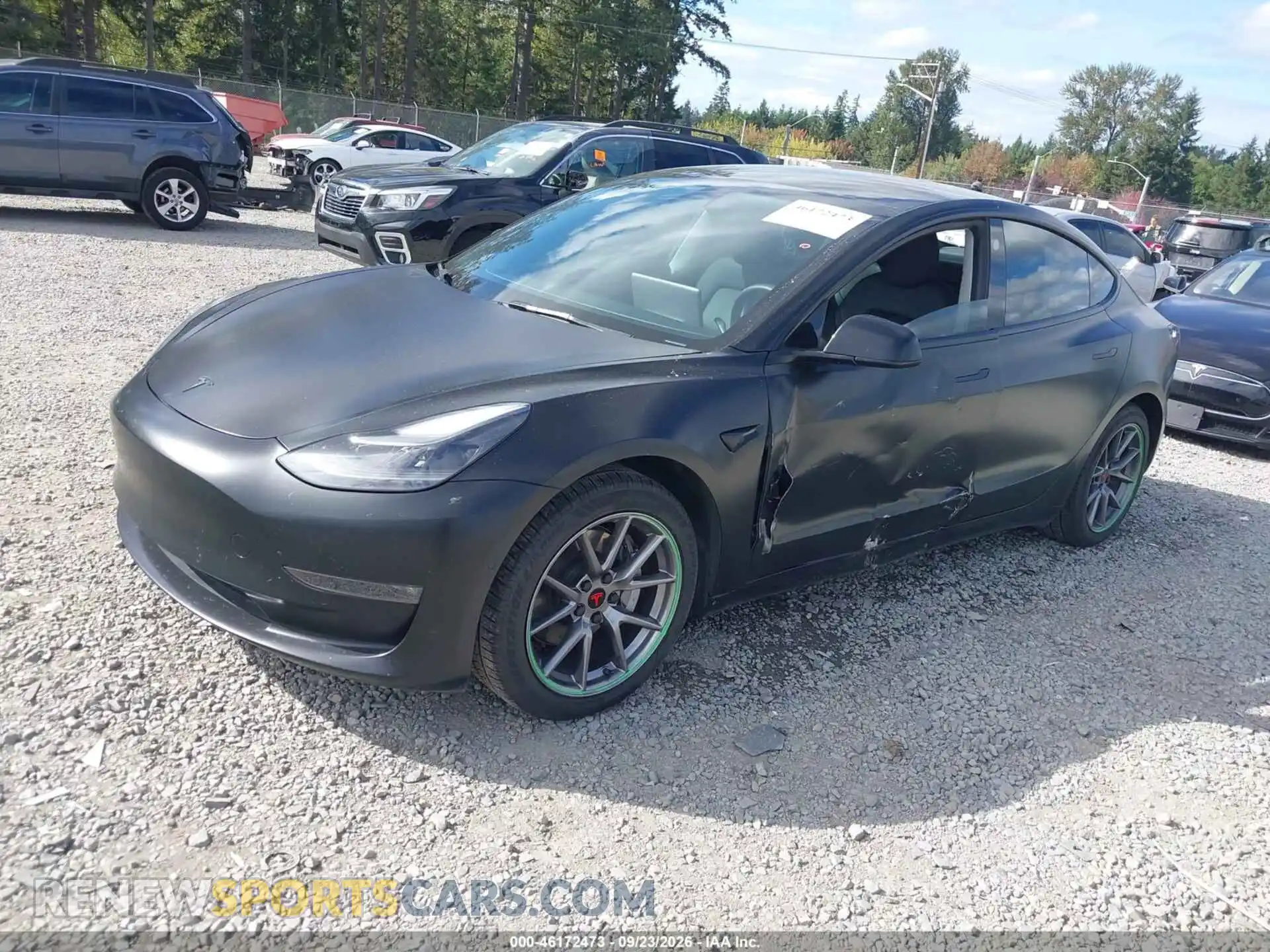 2 Photograph of a damaged car 5YJ3E1EB5MF097847 TESLA MODEL 3 2021