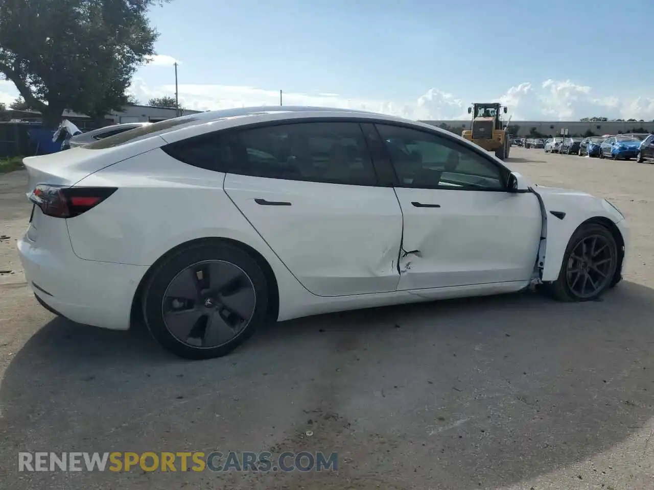 3 fotografías del automóvil dañado 5YJ3E1EB5MF855170 TESLA MODEL 3 2021