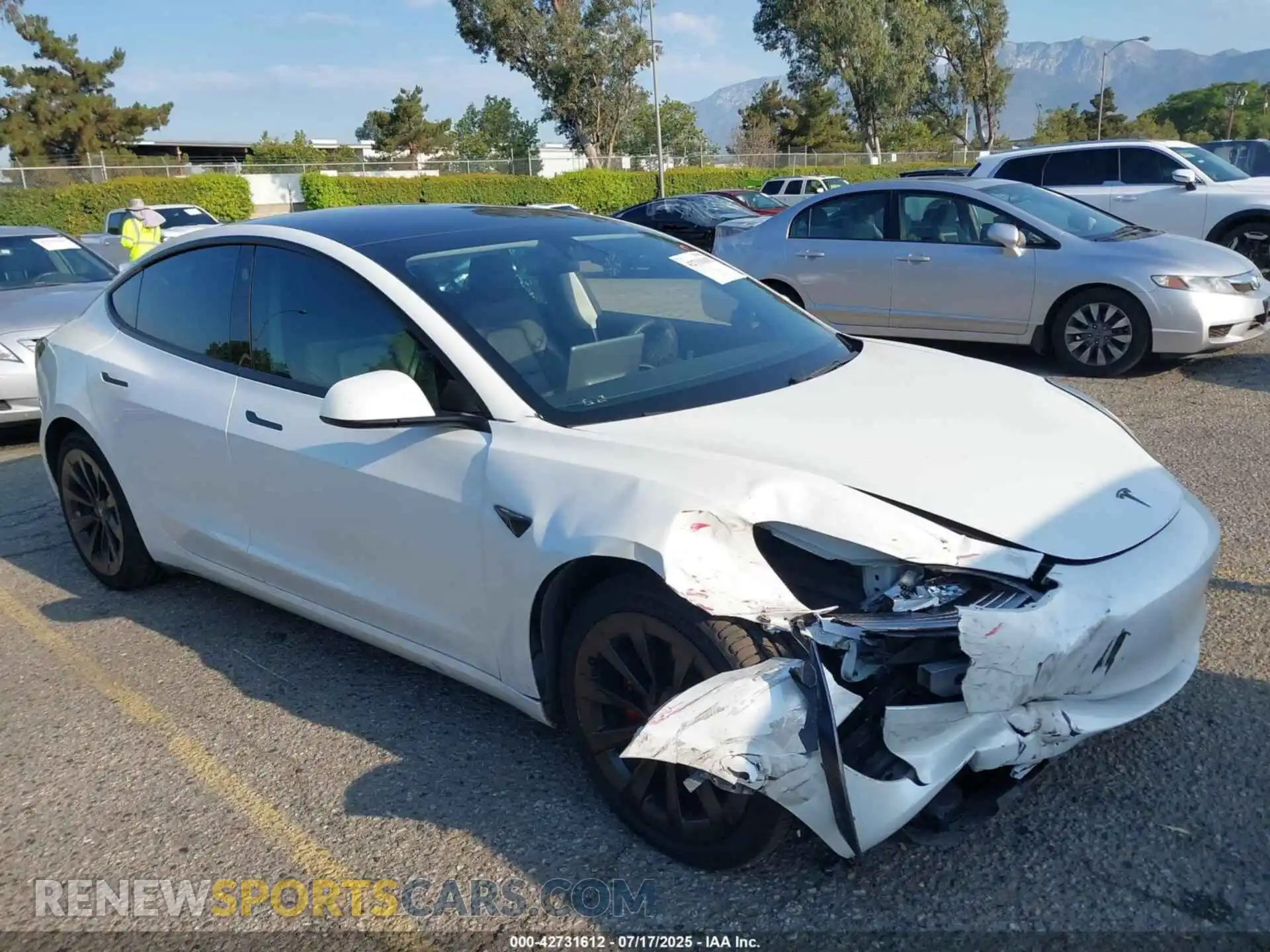 1 Photograph of a damaged car 5YJ3E1EB5MF859865 TESLA MODEL 3 2021