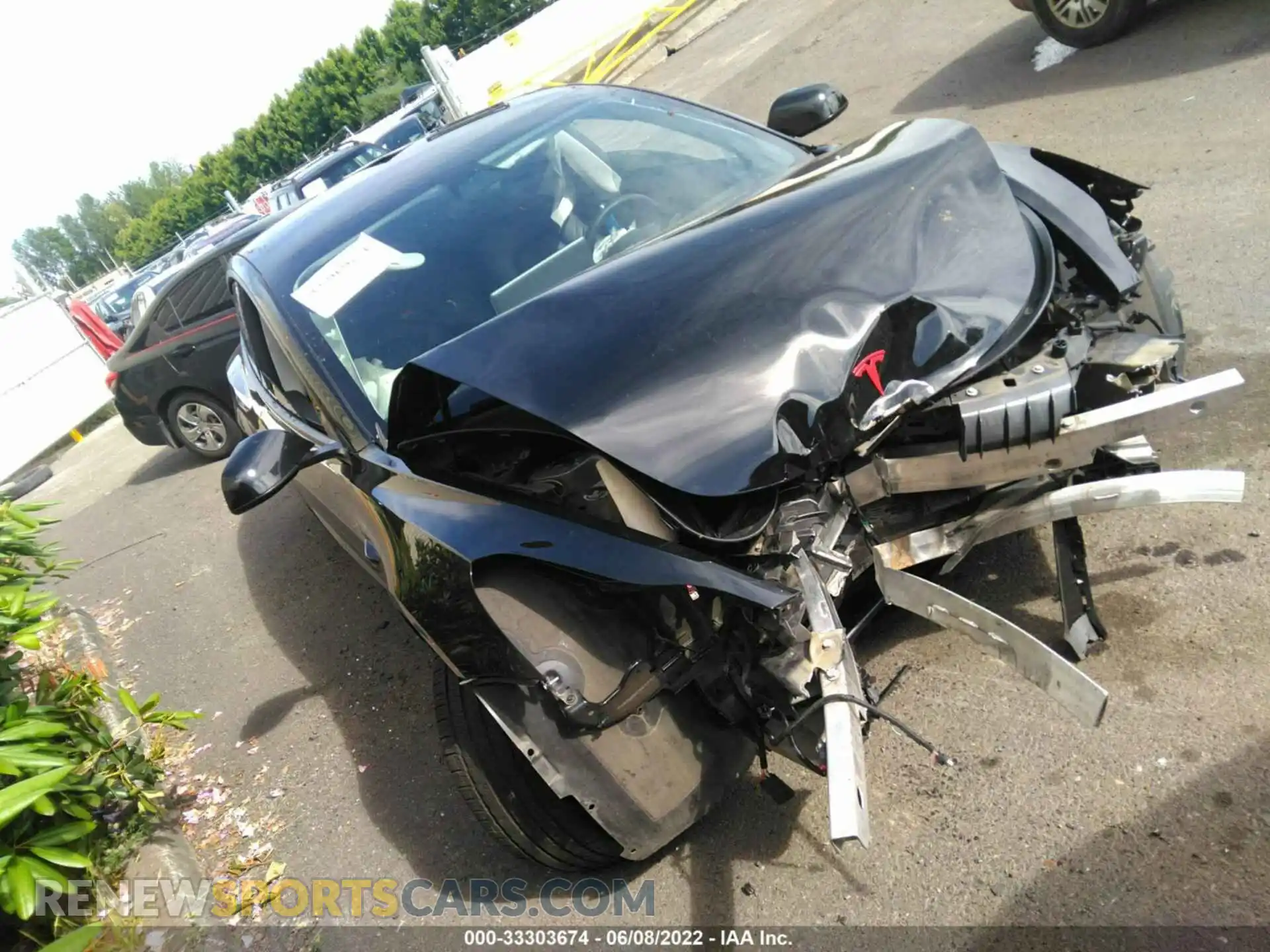 1 Photograph of a damaged car 5YJ3E1EB5MF937335 TESLA MODEL 3 2021