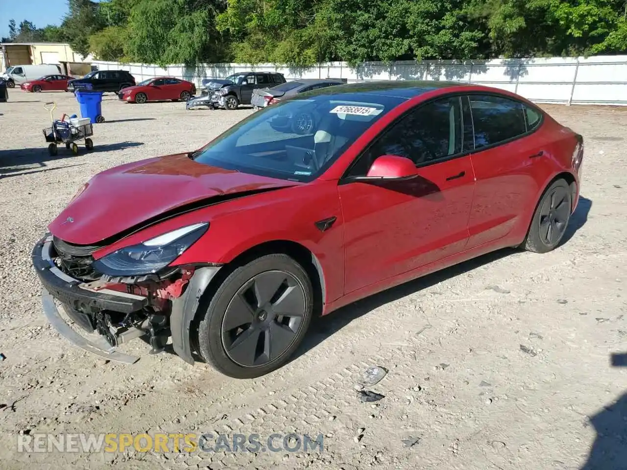 1 Photograph of a damaged car 5YJ3E1EB5MF974871 TESLA MODEL 3 2021