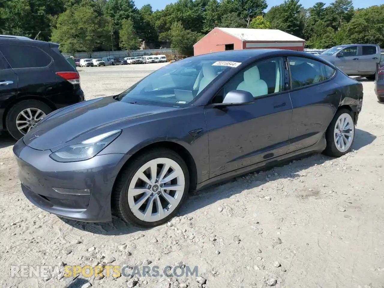 1 Photograph of a damaged car 5YJ3E1EB5MF980704 TESLA MODEL 3 2021