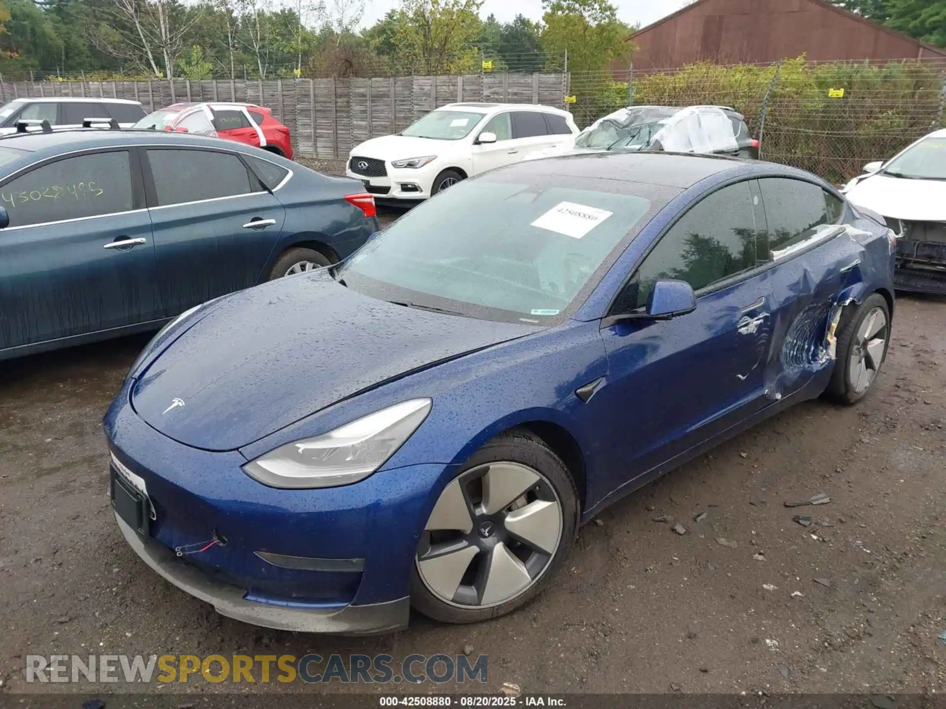 2 Photograph of a damaged car 5YJ3E1EB5MF981321 TESLA MODEL 3 2021