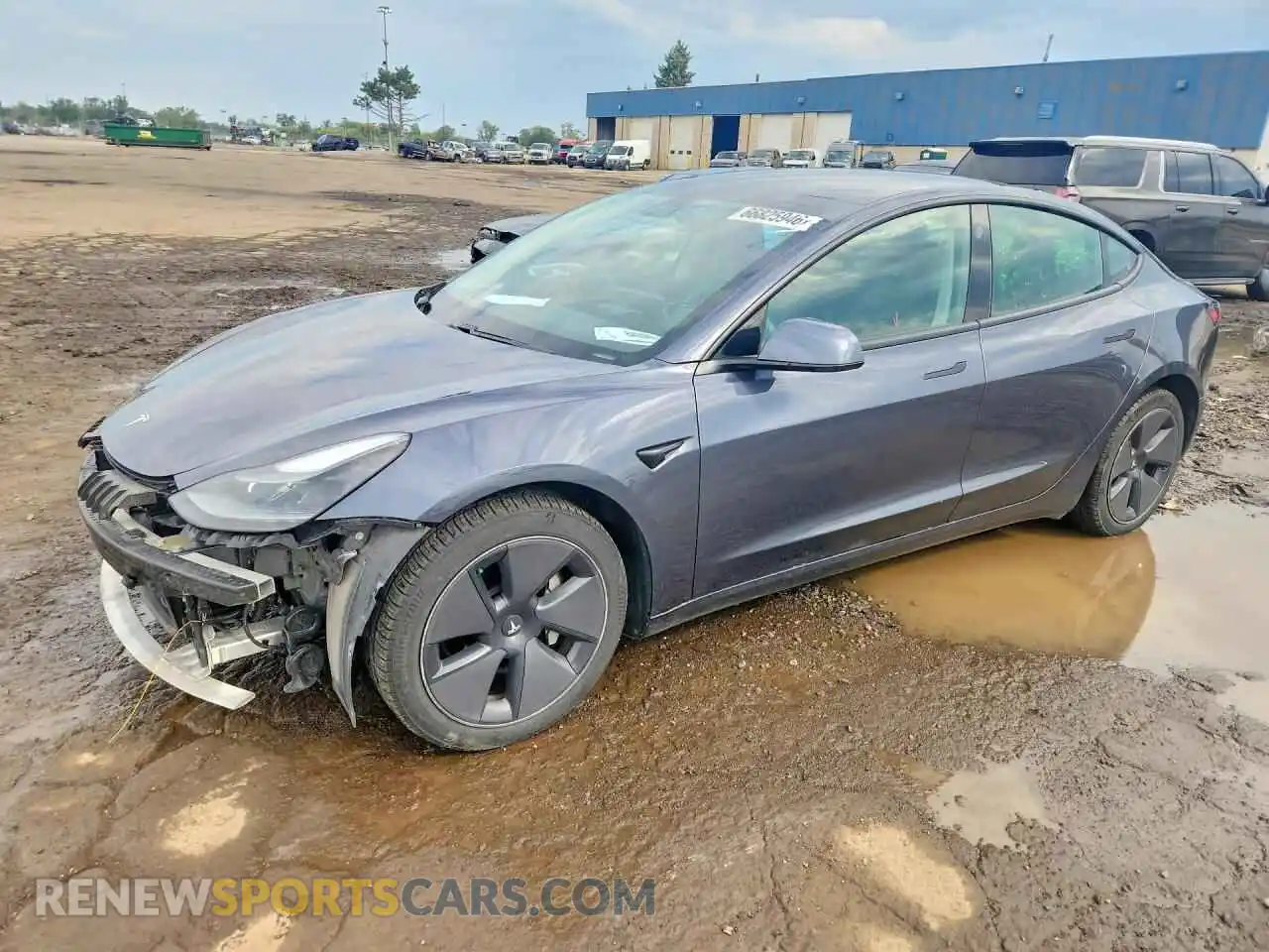 1 Photograph of a damaged car 5YJ3E1EB5MF990391 TESLA MODEL 3 2021