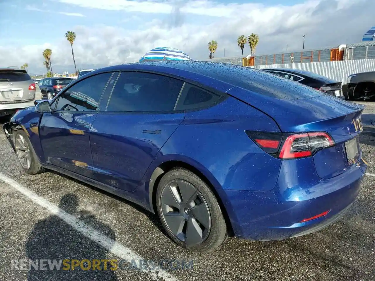 2 Photograph of a damaged car 5YJ3E1EB6MF001093 TESLA MODEL 3 2021
