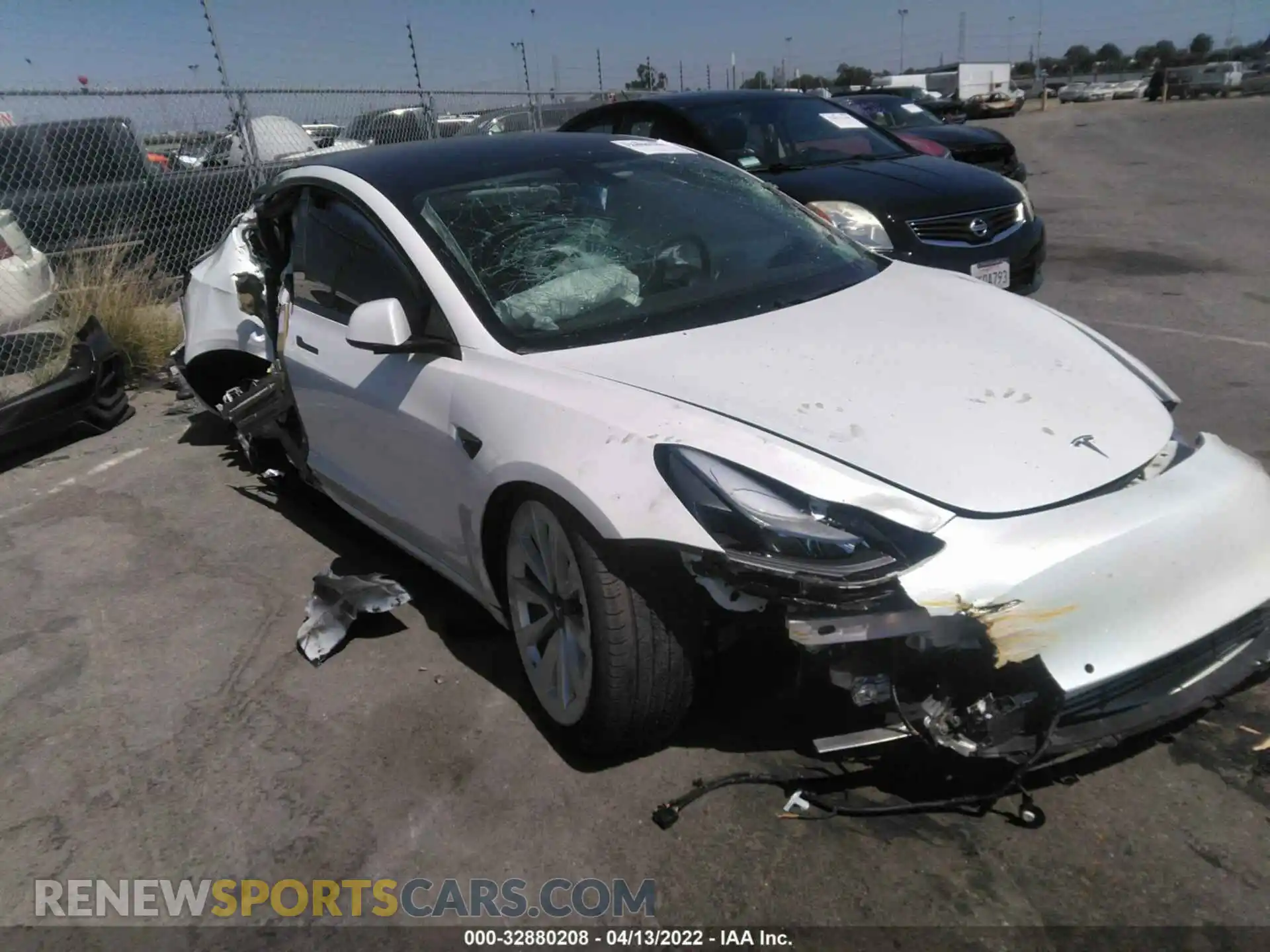 1 Photograph of a damaged car 5YJ3E1EB6MF010148 TESLA MODEL 3 2021