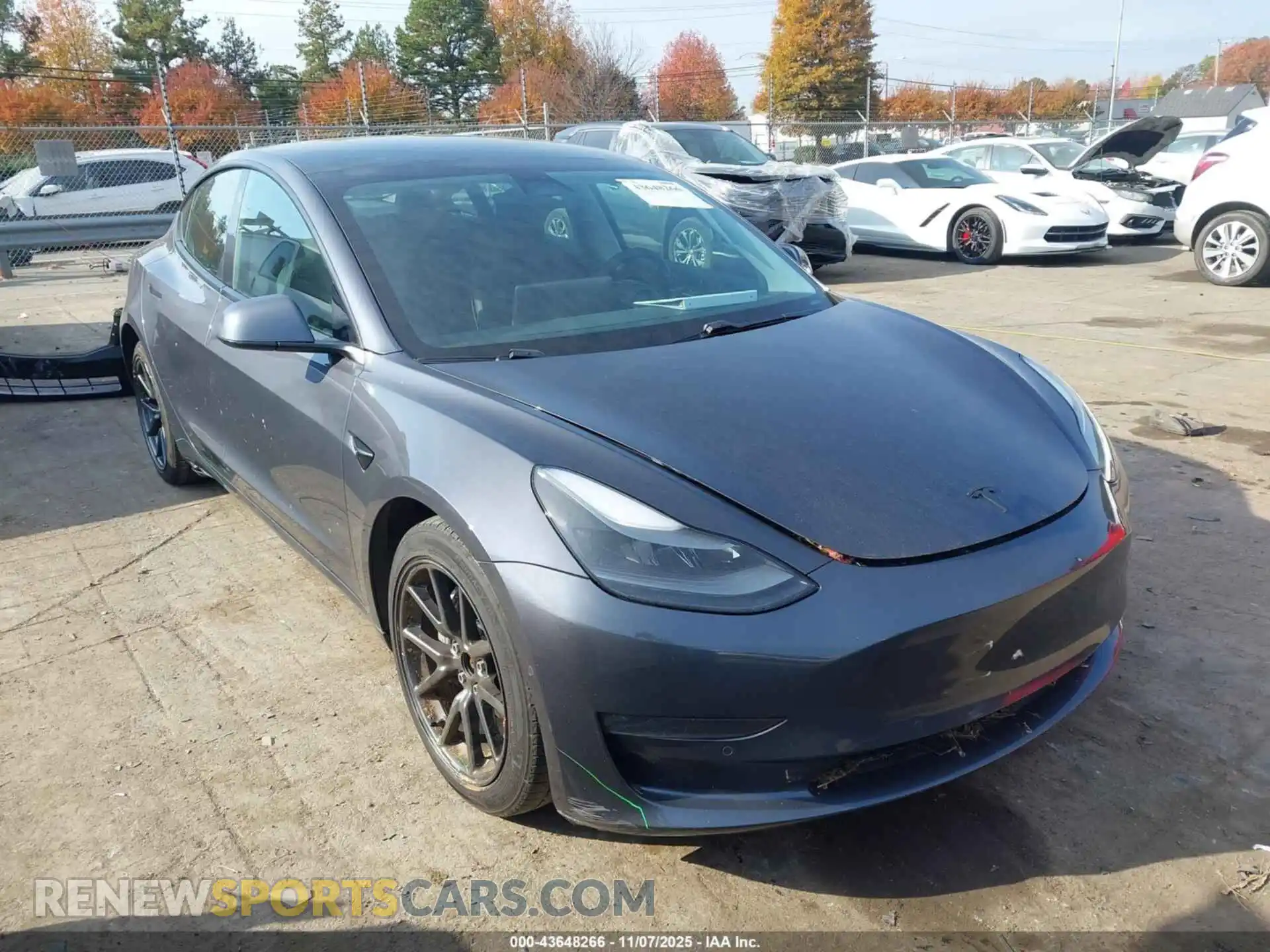1 Photograph of a damaged car 5YJ3E1EB6MF012885 TESLA MODEL 3 2021